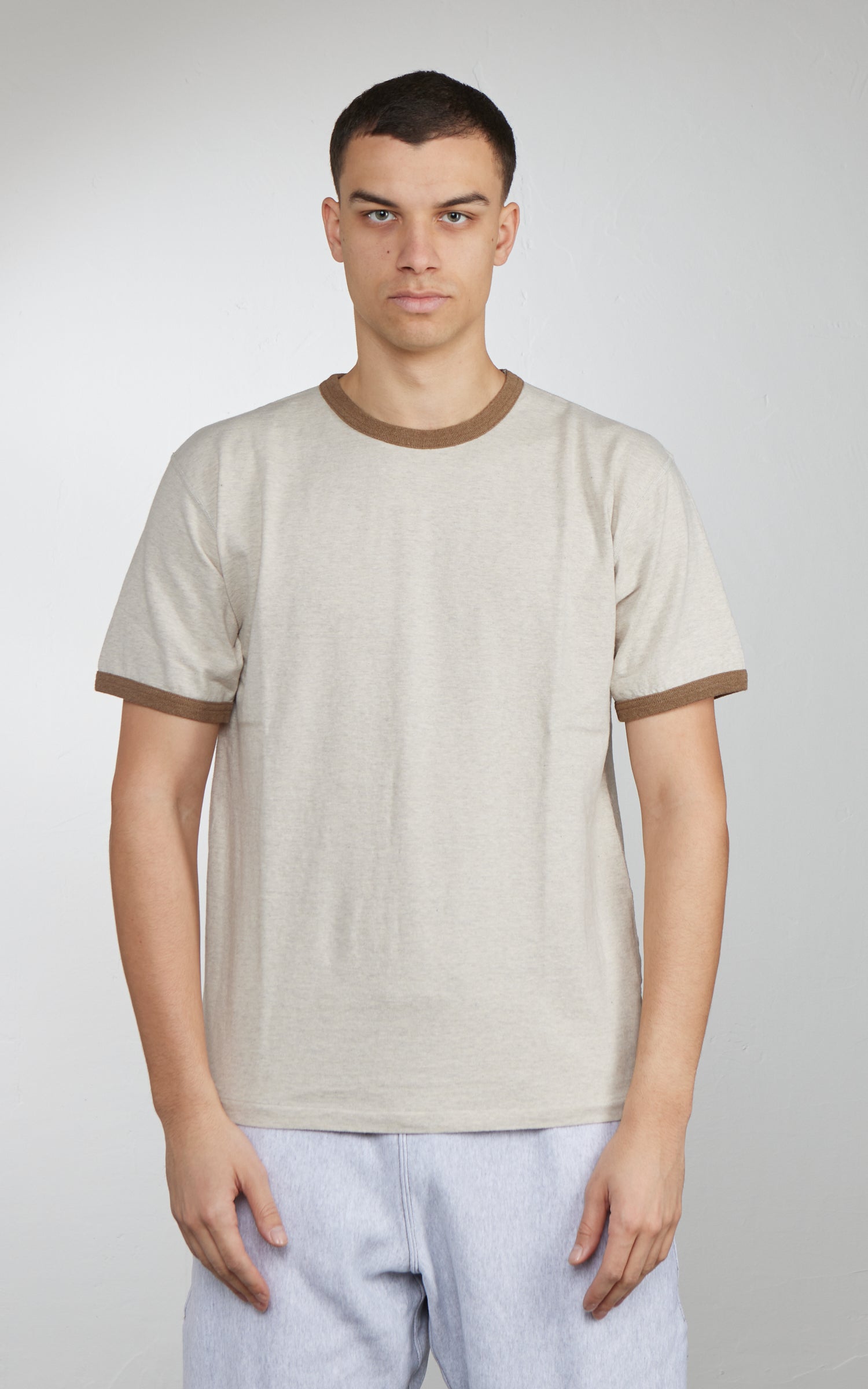 Wonder Looper Recycled Cotton Foxfibre® Ringer T Stone