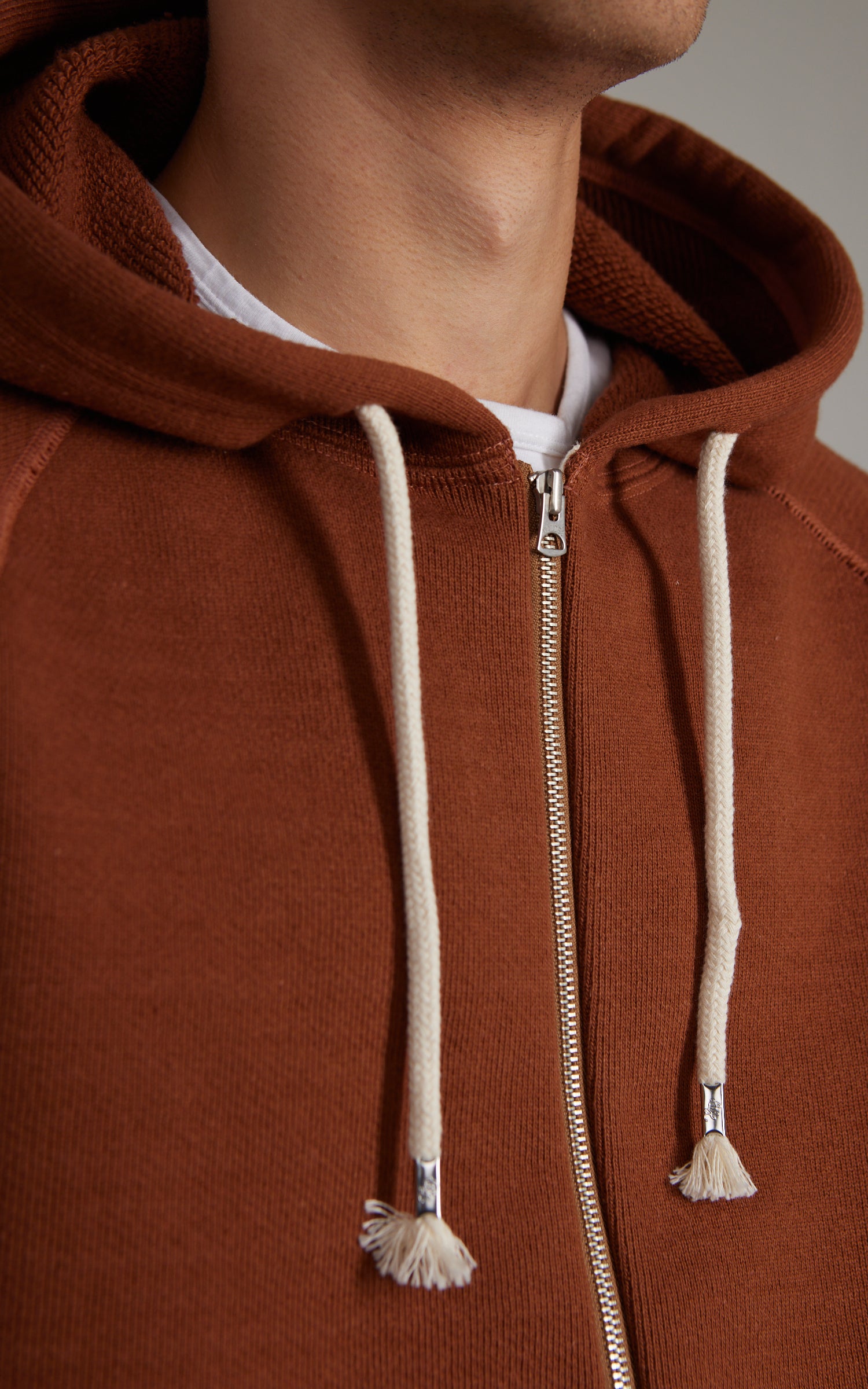 Wonder Looper Zip Hoodie Double Heavyweight French Terry Rust