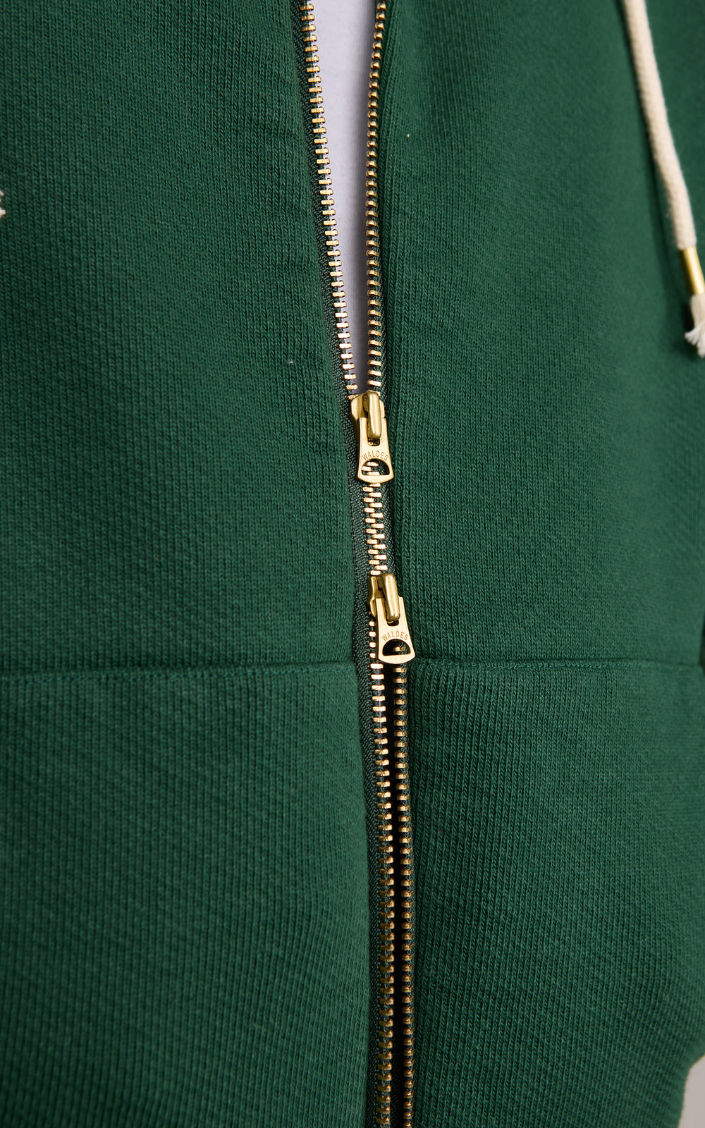 Wonder Looper Zip Hoodie Double Heavyweight French Terry Racing Green