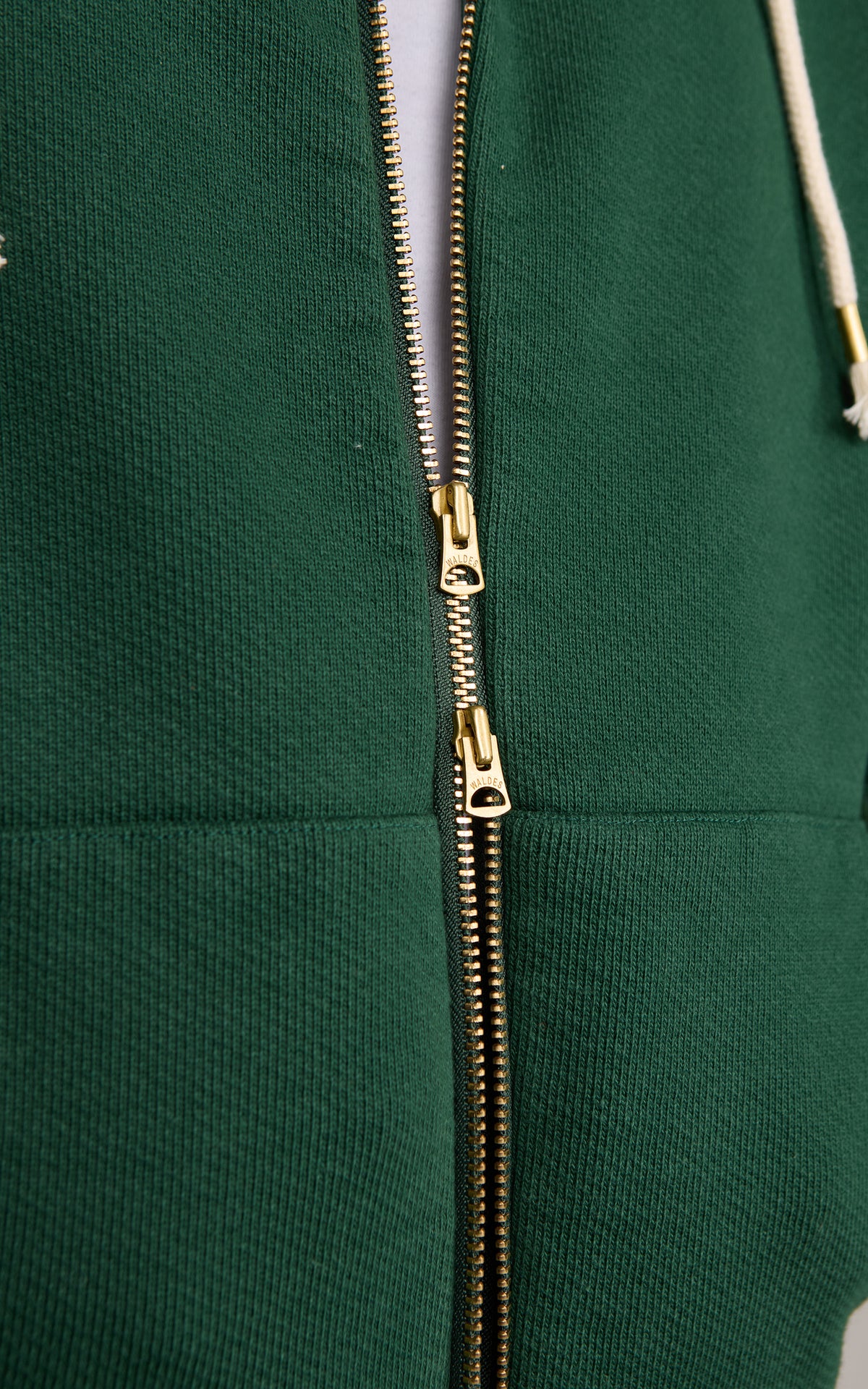 Wonder Looper Zip Hoodie Double Heavyweight French Terry Racing Green