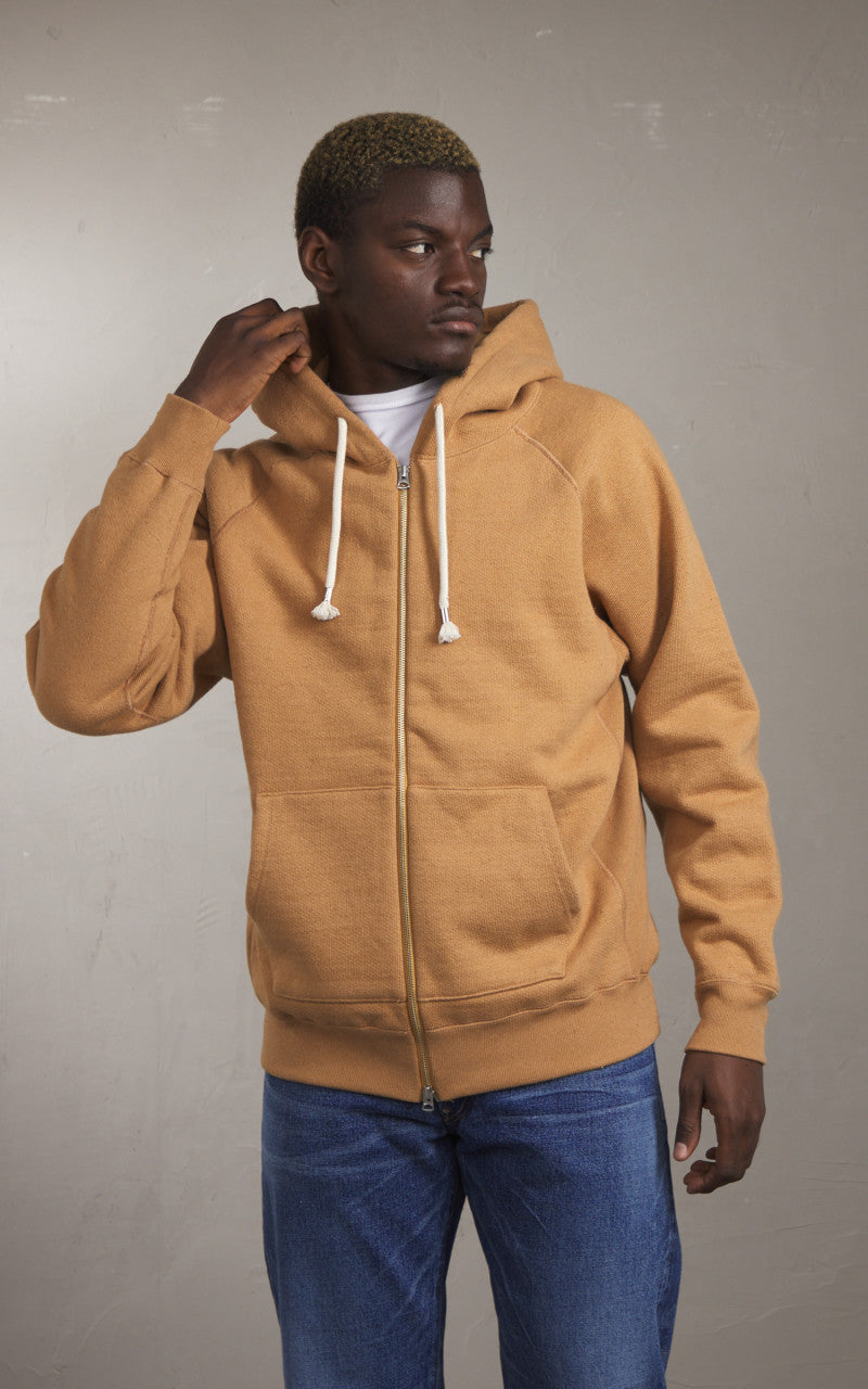 Wonder Looper Zip Hoodie Double Heavyweight French Terry Foxfibre® Coyote 80