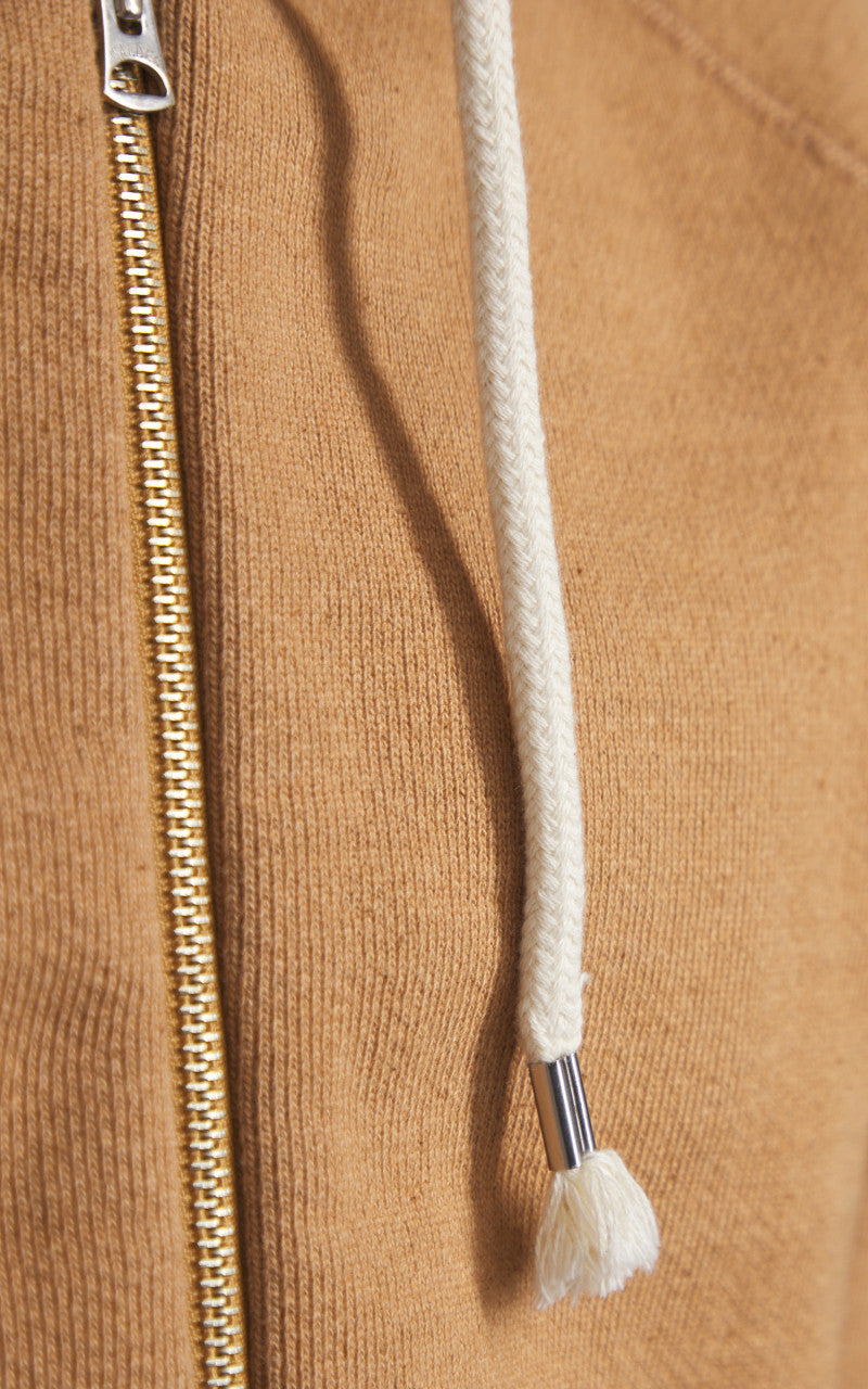Wonder Looper Zip Hoodie Double Heavyweight French Terry Foxfibre® Coyote 80