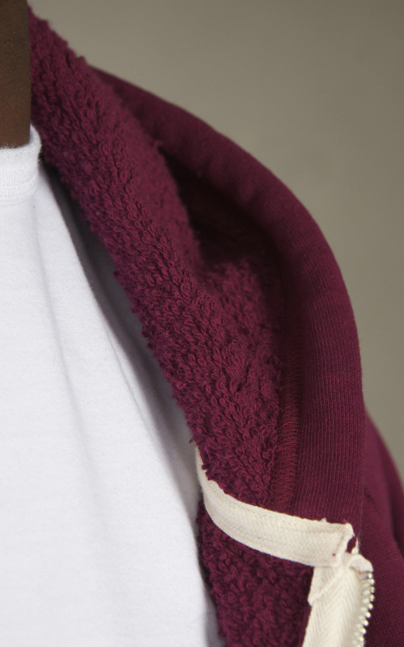 Wonder Looper Zip Hoodie Super Looper French Terry Burgundy