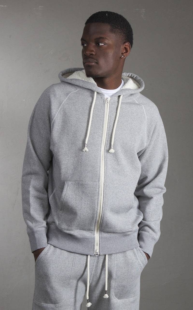 Wonder Looper Zip Hoodie Super Looper French Terry Heather Grey