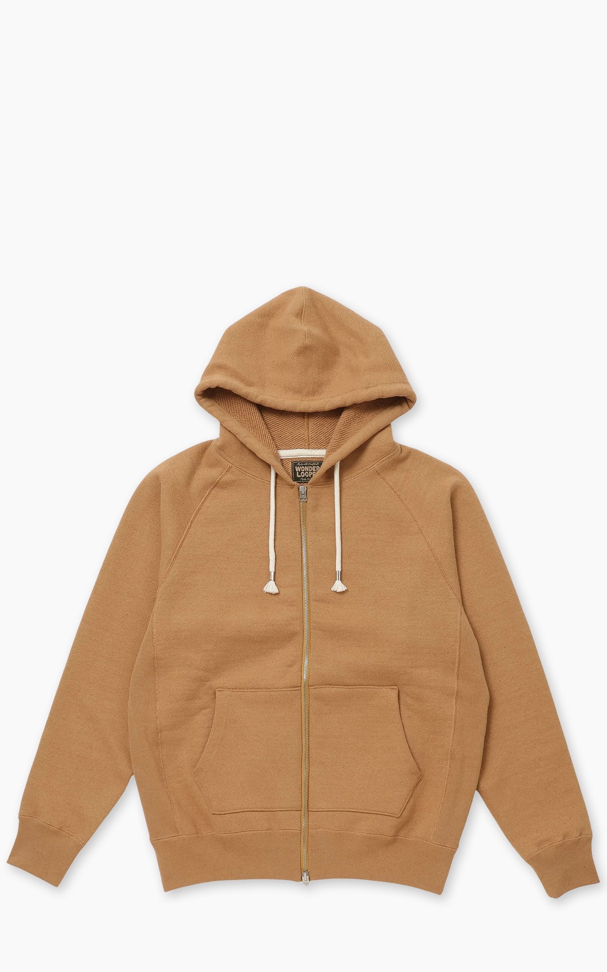 Wonder Looper Zip Hoodie Foxfibre® Double Heavyweight French Terry Coyote 80