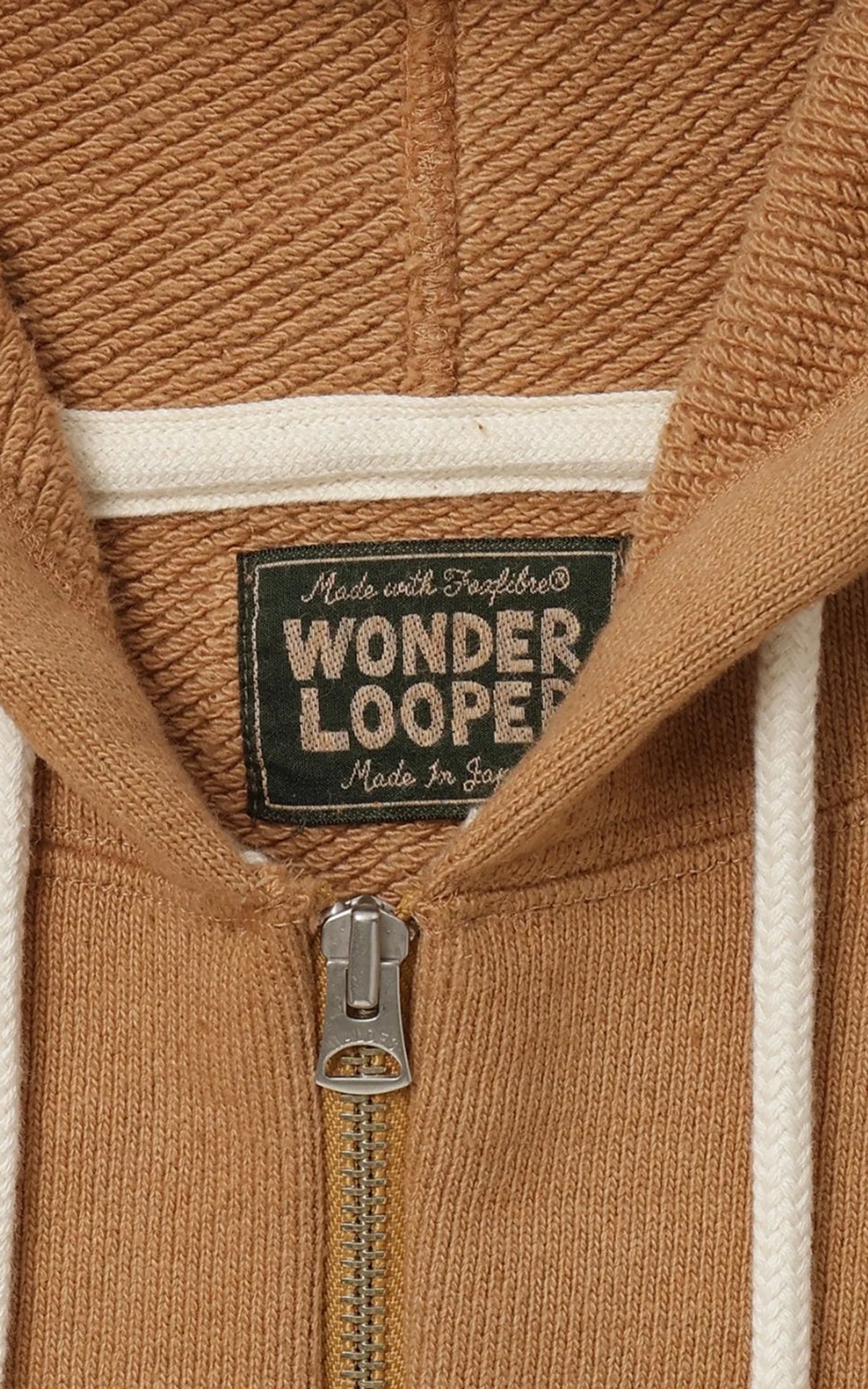 Wonder Looper Zip Hoodie Foxfibre® Double Heavyweight French Terry Coyote 80