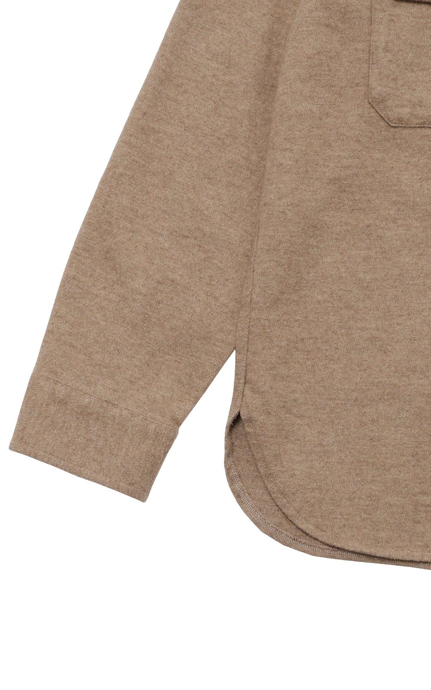 Wonder Looper Foxfibre® Yak Blend Knit Flannel Field Shirt Ash
