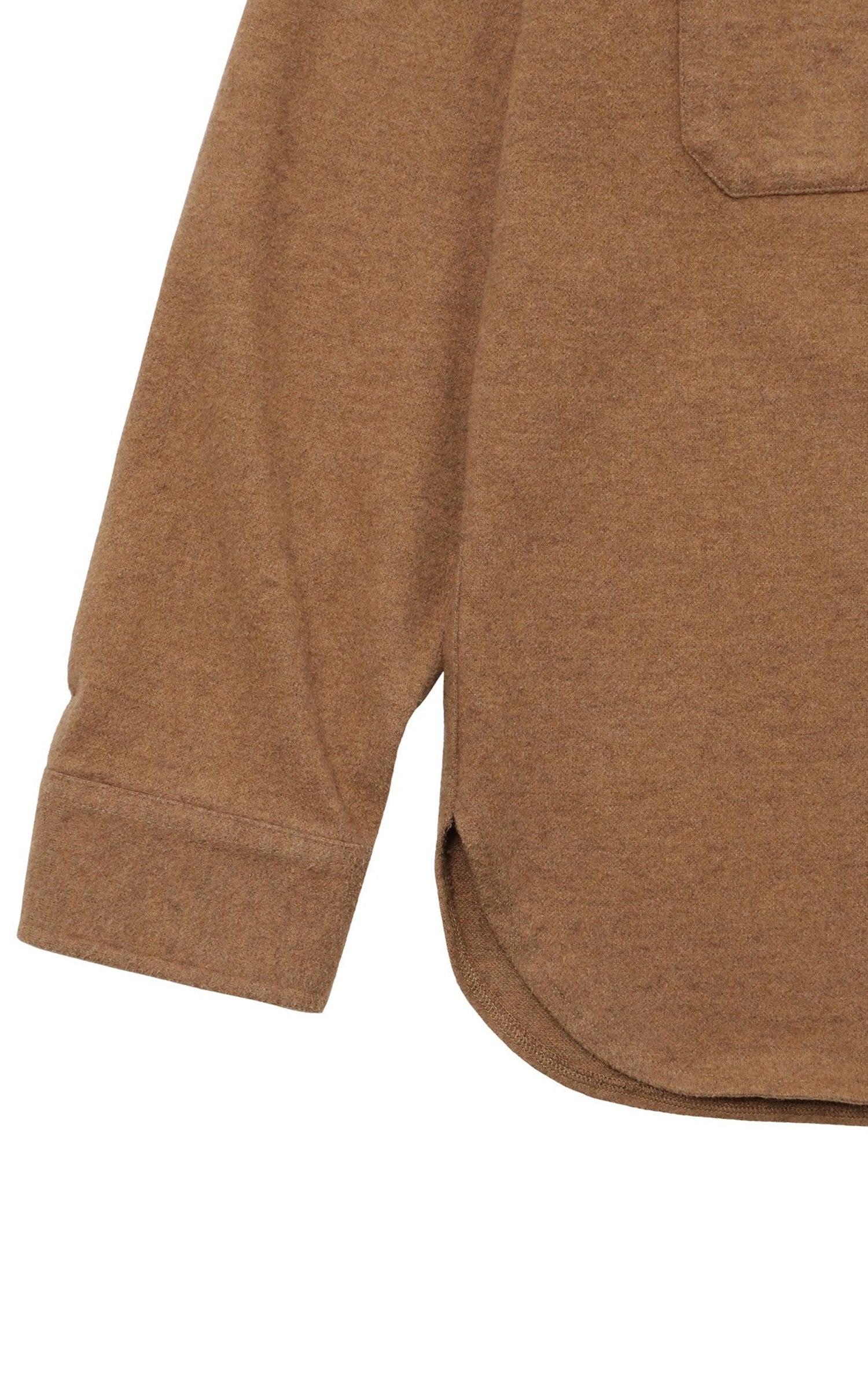 Wonder Looper Foxfibre® Yak Blend Knit Flannel Field Shirt Tobacco