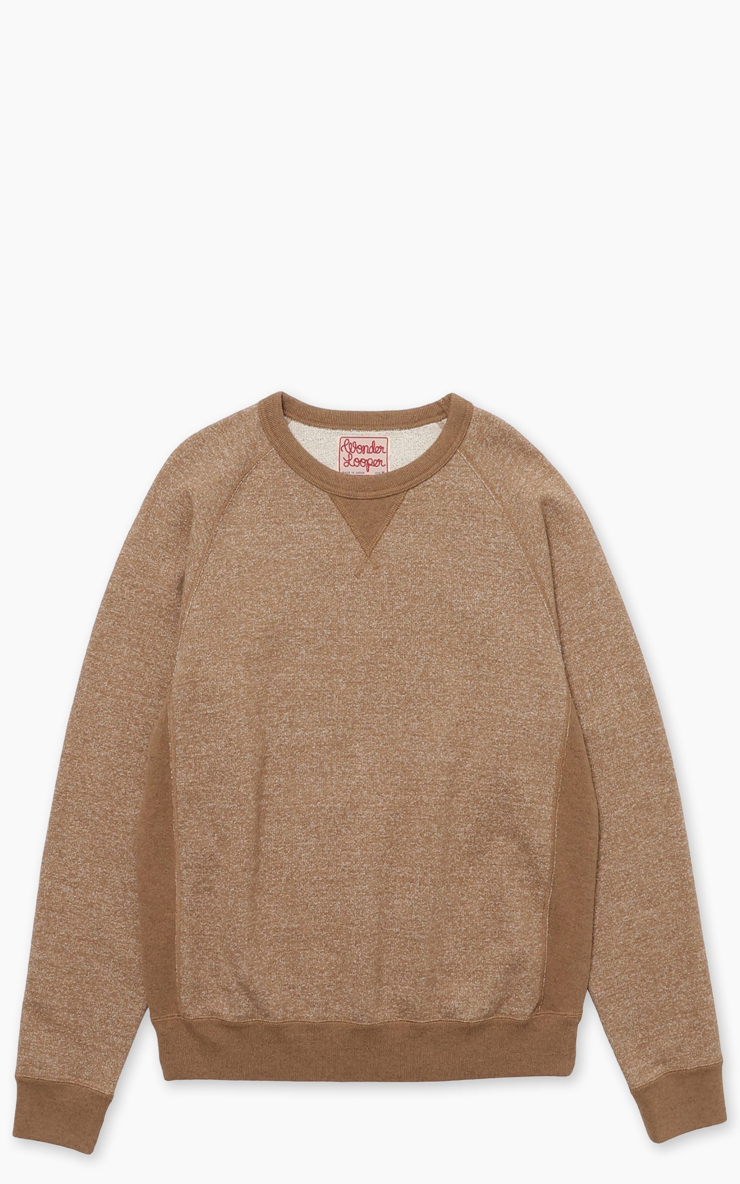 Wonder Looper Foxfibre® Yak Blend French Terry Pullover Crewneck Tobacco