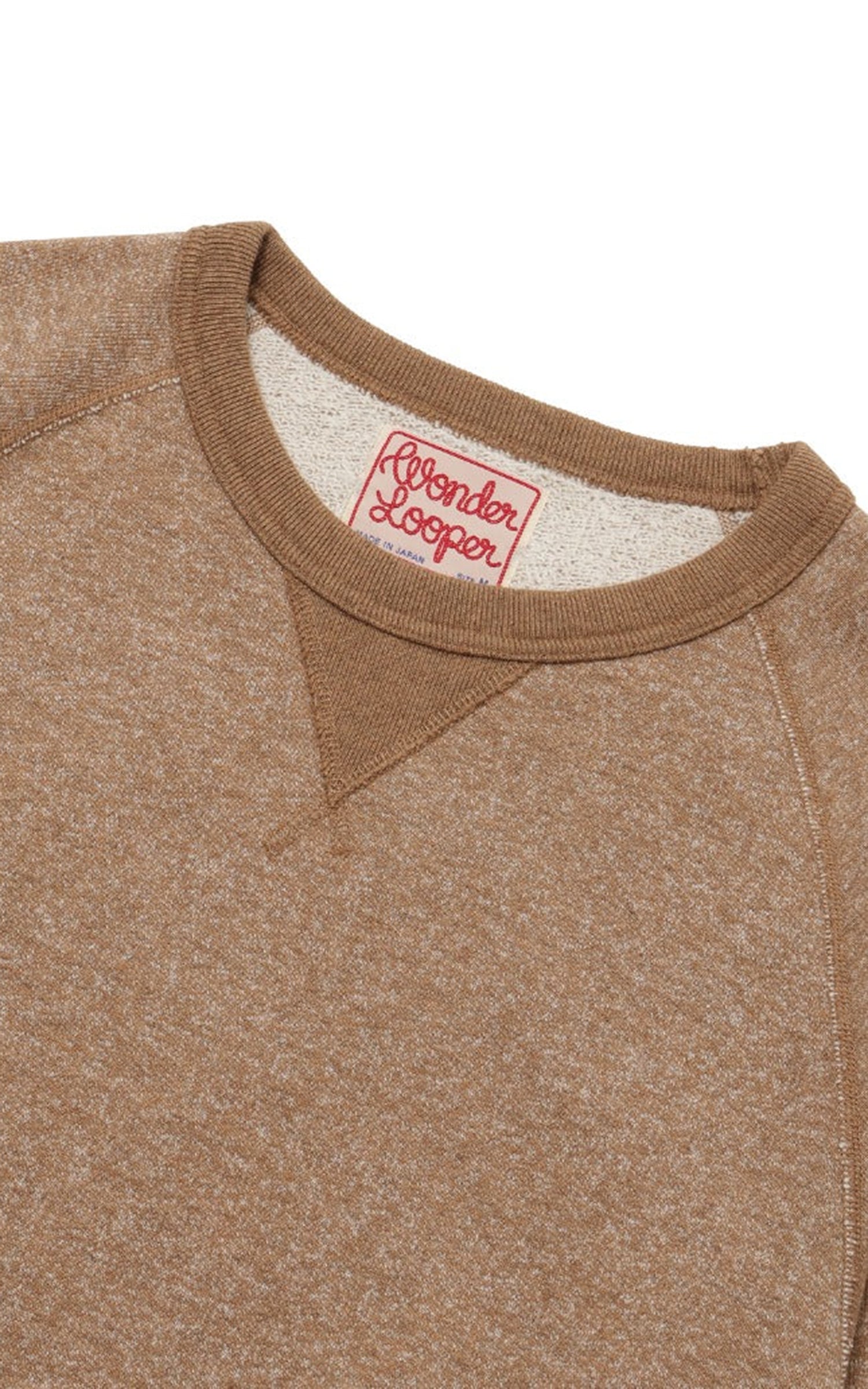 Wonder Looper Foxfibre® Yak Blend French Terry Pullover Crewneck Tobacco