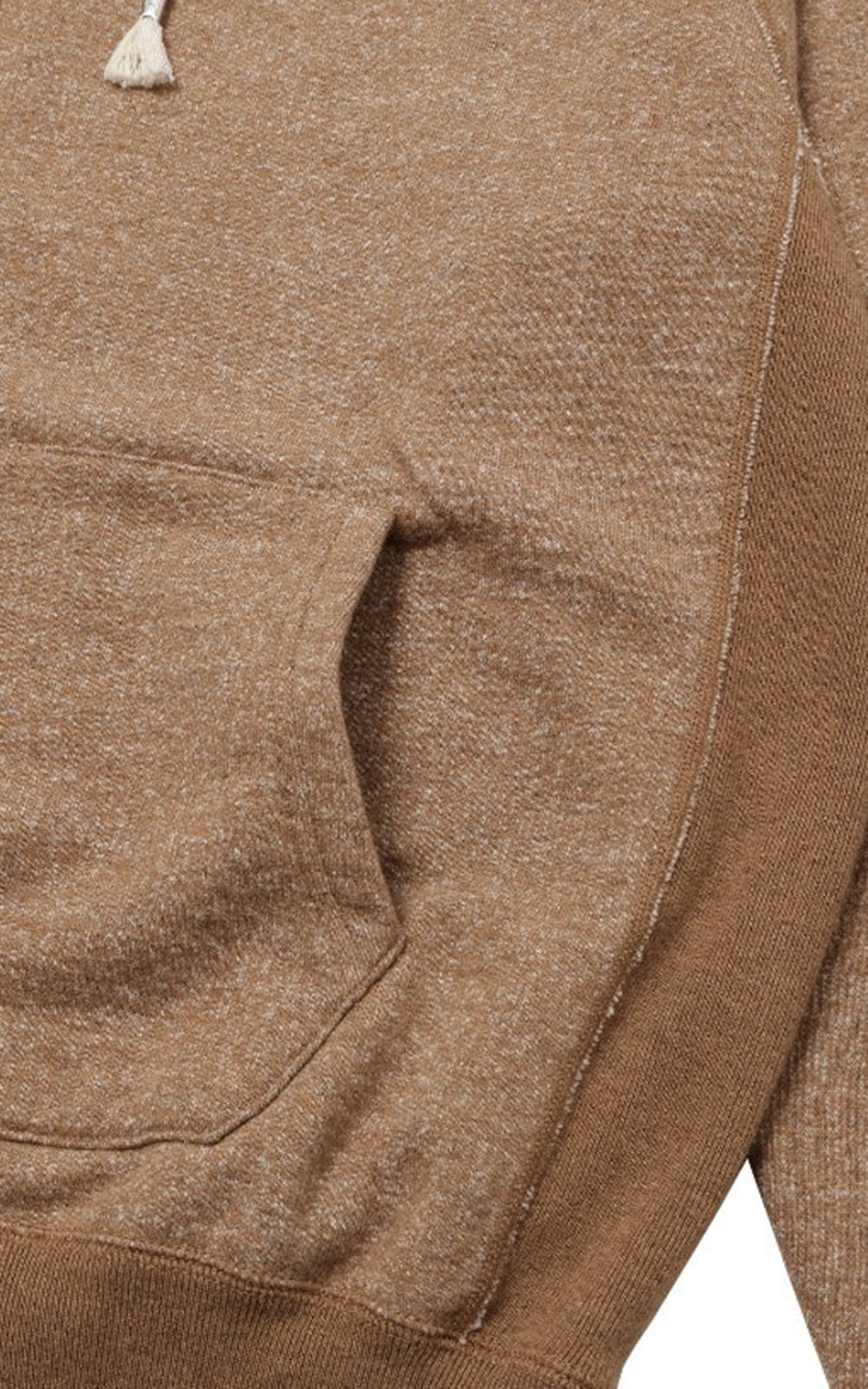 Wonder Looper Foxfibre® Yak Blend French Terry Pullover Hoodie Tobacco