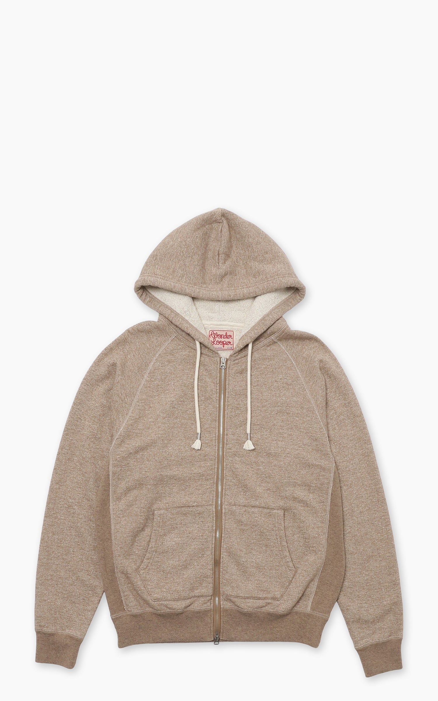 Wonder Looper Foxfibre® Yak Blend French Terry Zip Hoodie Ash