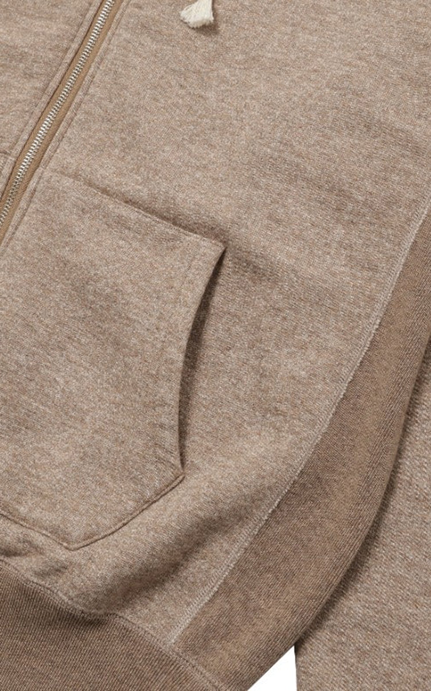 Wonder Looper Foxfibre® Yak Blend French Terry Zip Hoodie Ash