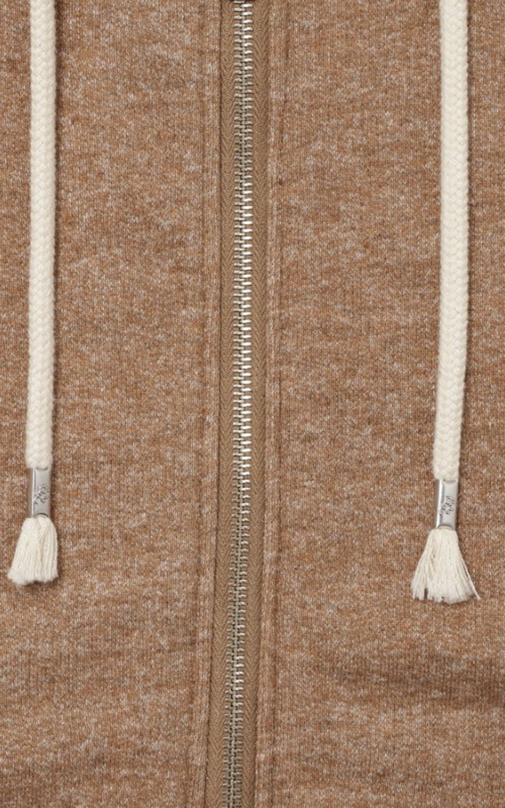 Wonder Looper Foxfibre® Yak Blend French Terry Zip Hoodie Tobacco