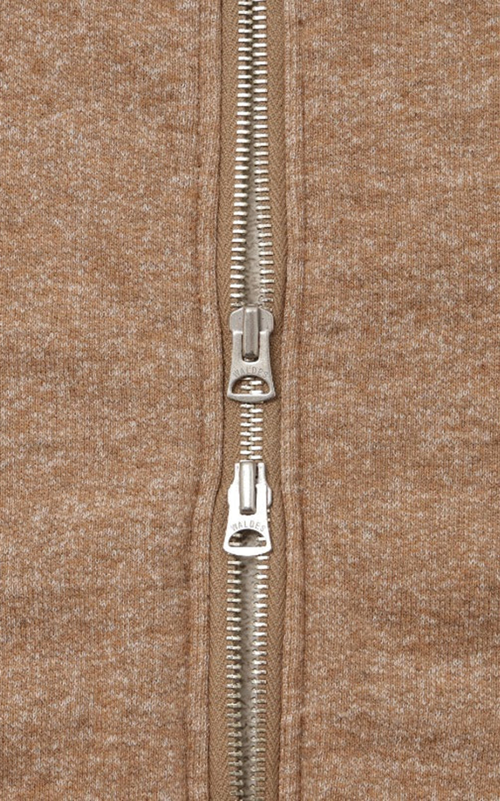 Wonder Looper Foxfibre® Yak Blend French Terry Zip Hoodie Tobacco