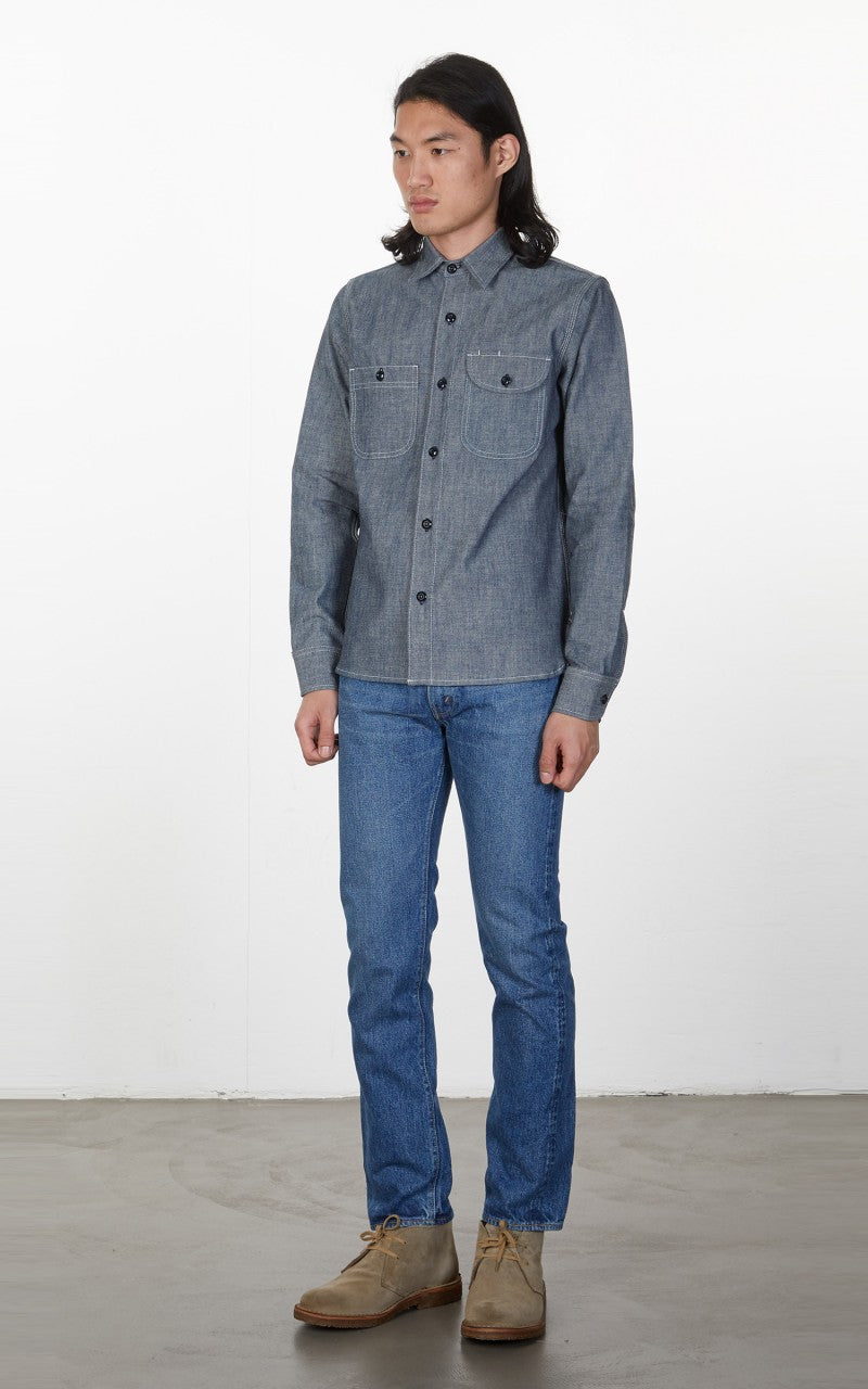 Rogue Territory Work Shirt Light Indigo Canvas