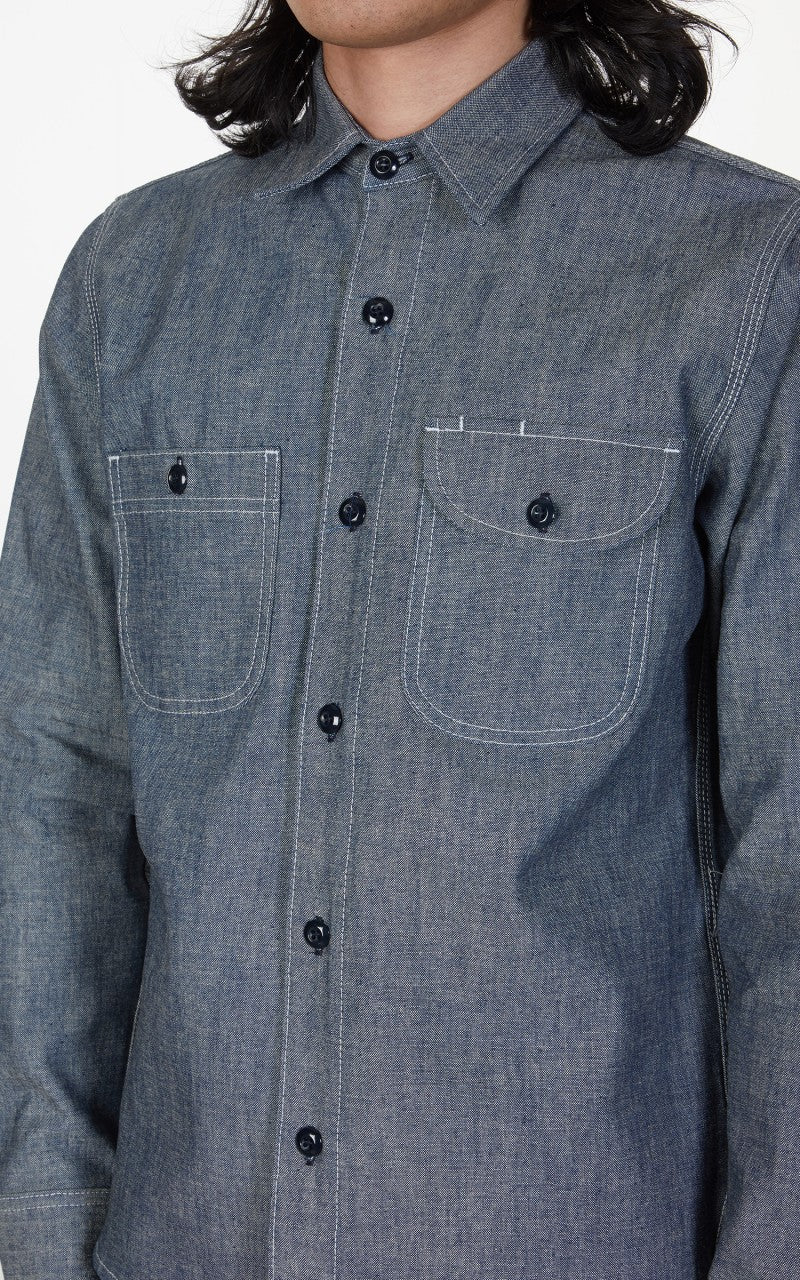 Rogue Territory Work Shirt Light Indigo Canvas