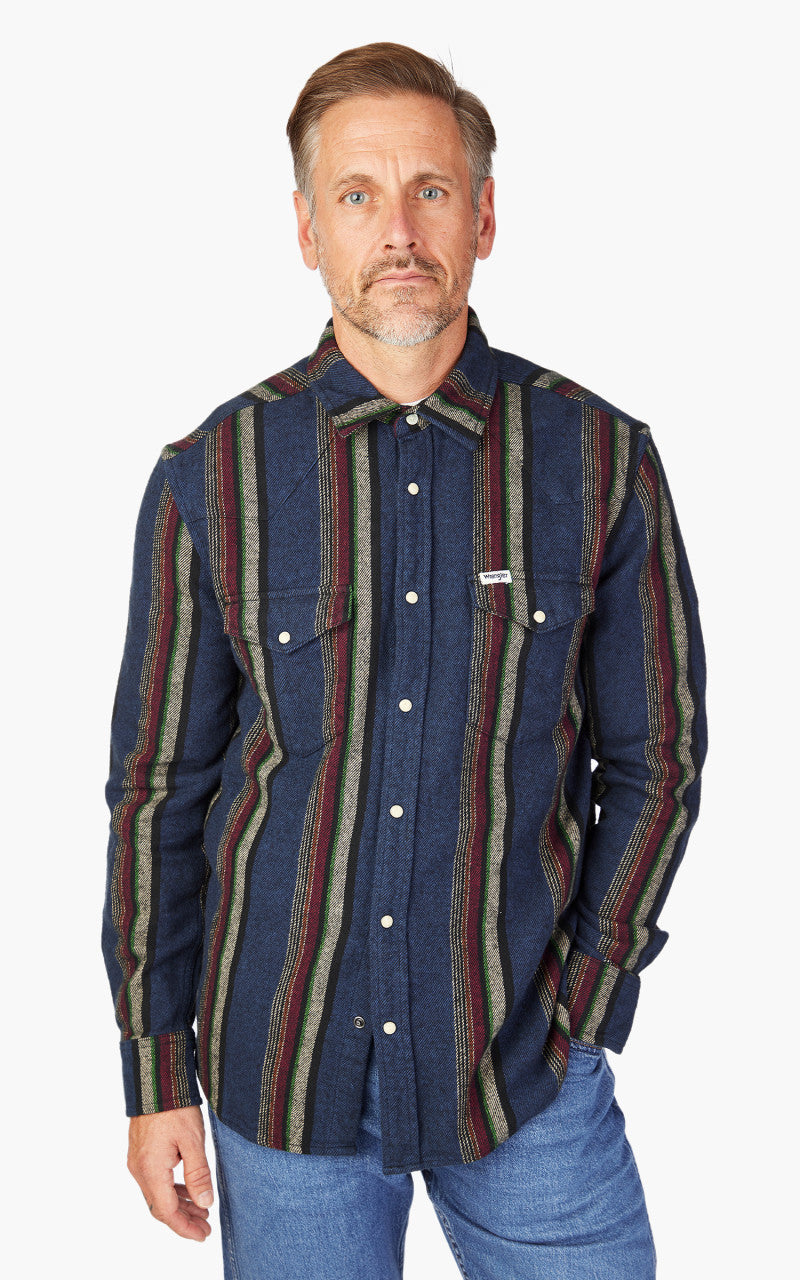 Wrangler L/S Westernhemd Navy