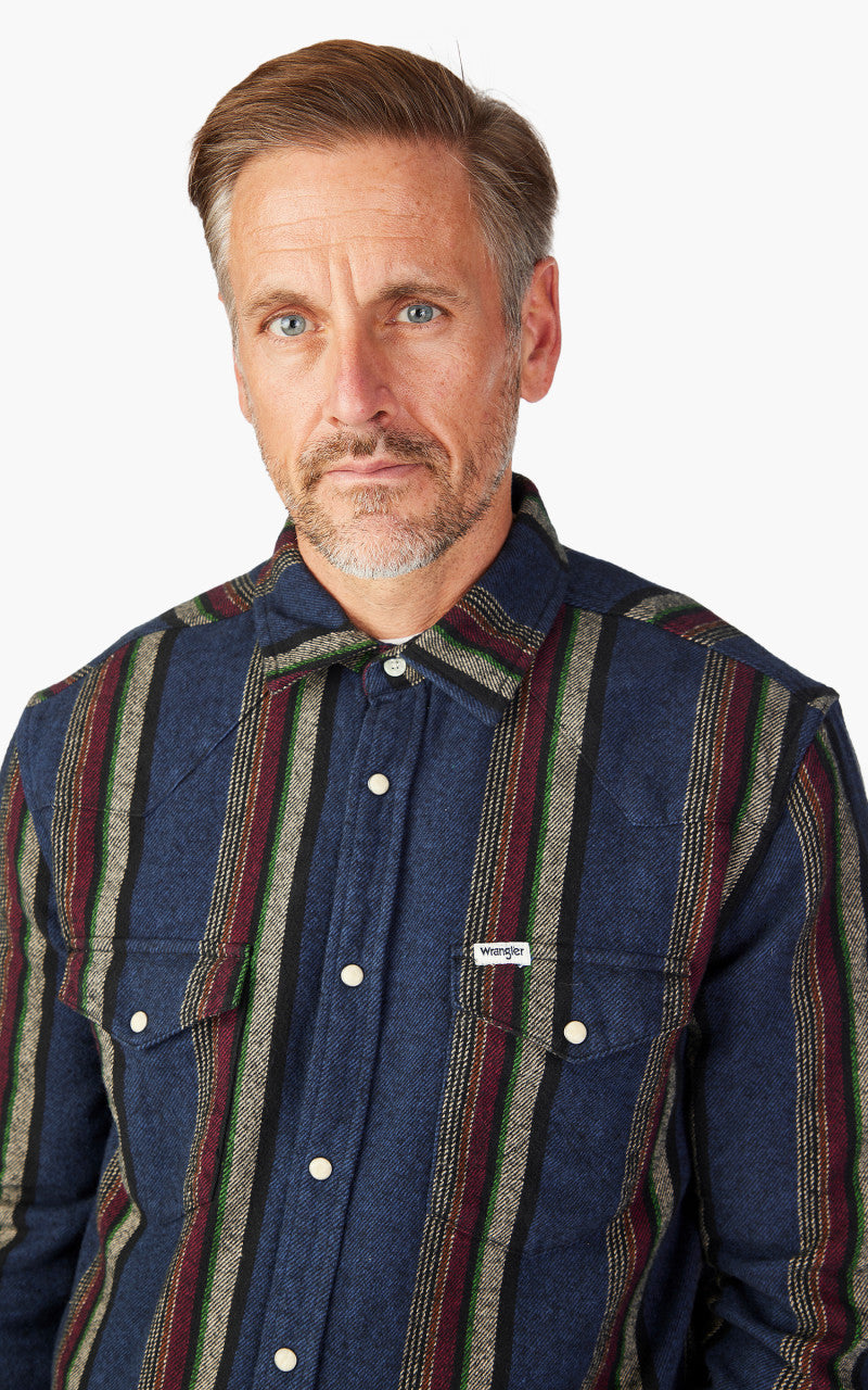 Wrangler L/S Westernhemd Navy