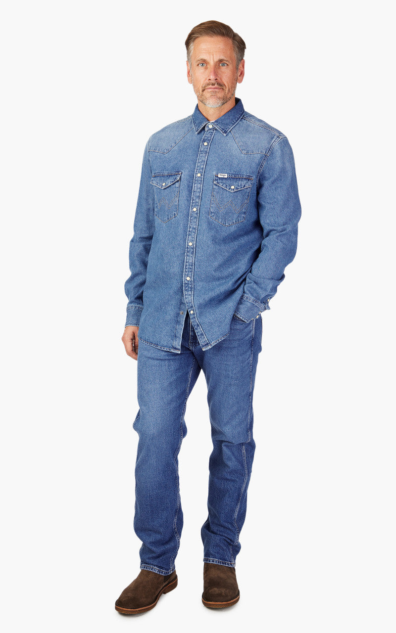 Wrangler L/S Western Shirt Icon Mid Stone