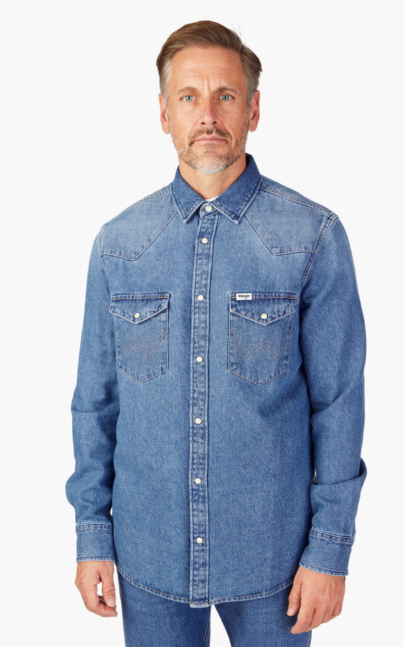 Wrangler L/S Western Shirt Icon Mid Stone