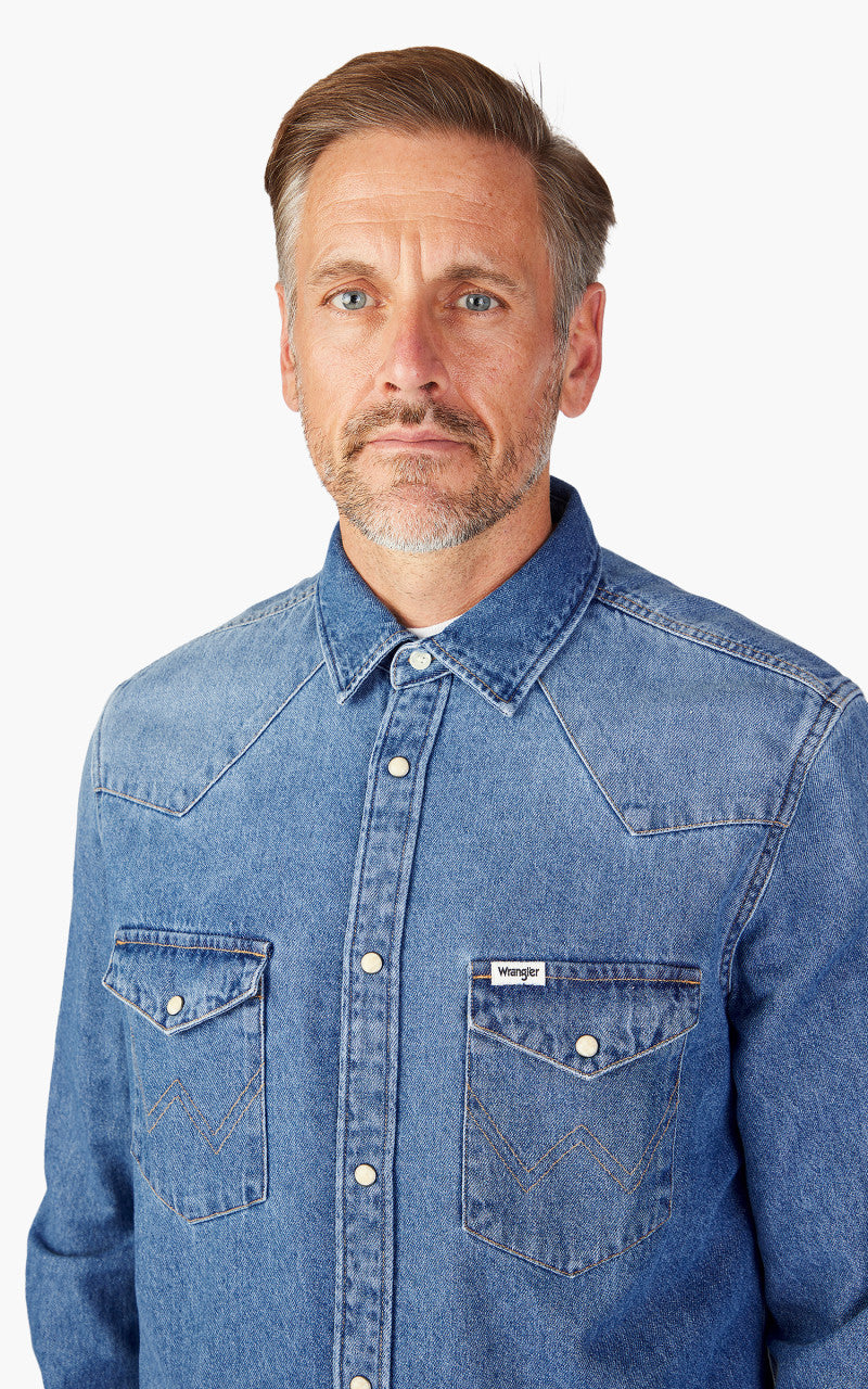 Wrangler L/S Western Shirt Icon Mid Stone