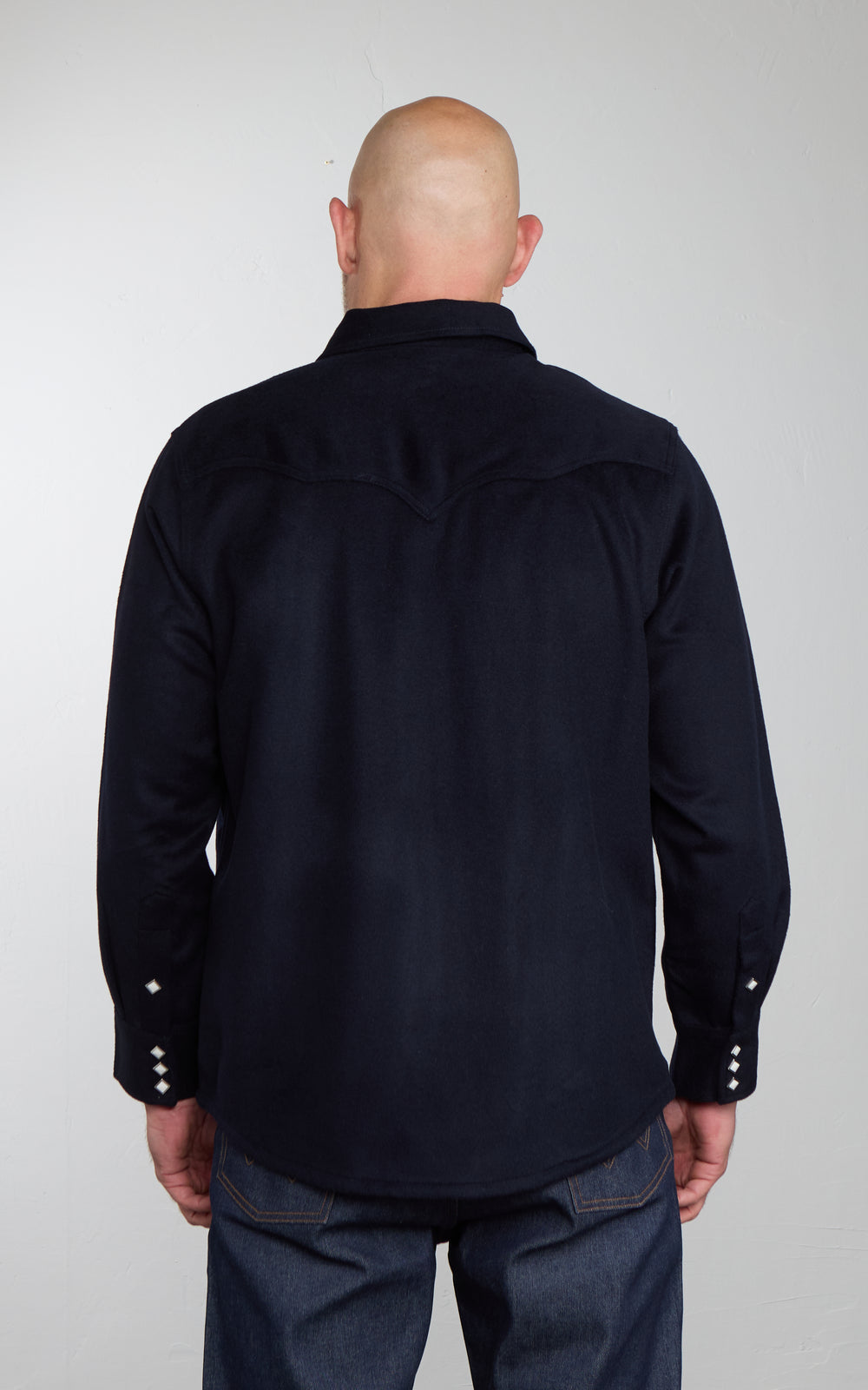 Wrangler Blue Bell Regular Wool Western Shirt Dark Navy