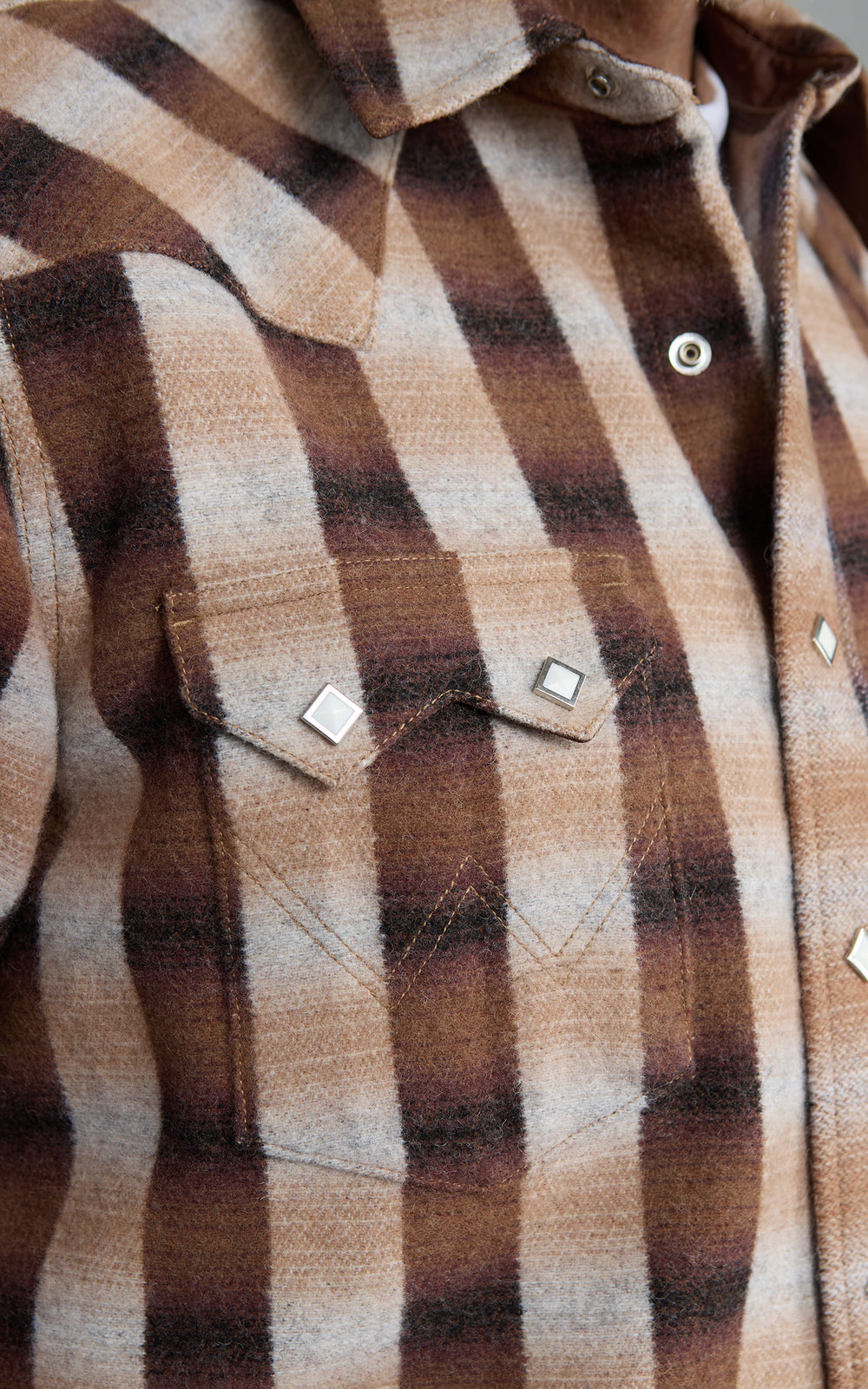 Wrangler Blue Bell Regular Wool Western Shirt Ombre