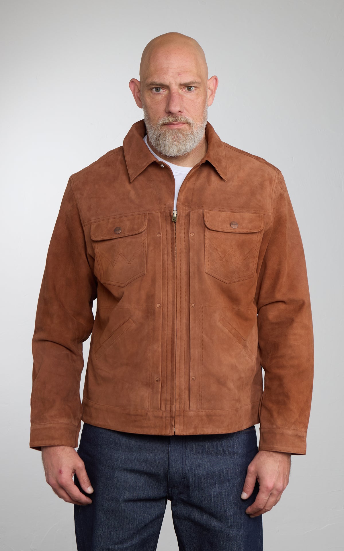Wrangler Blue Bell Regular Suede 11MJZ Jacket Cherry Mahogany