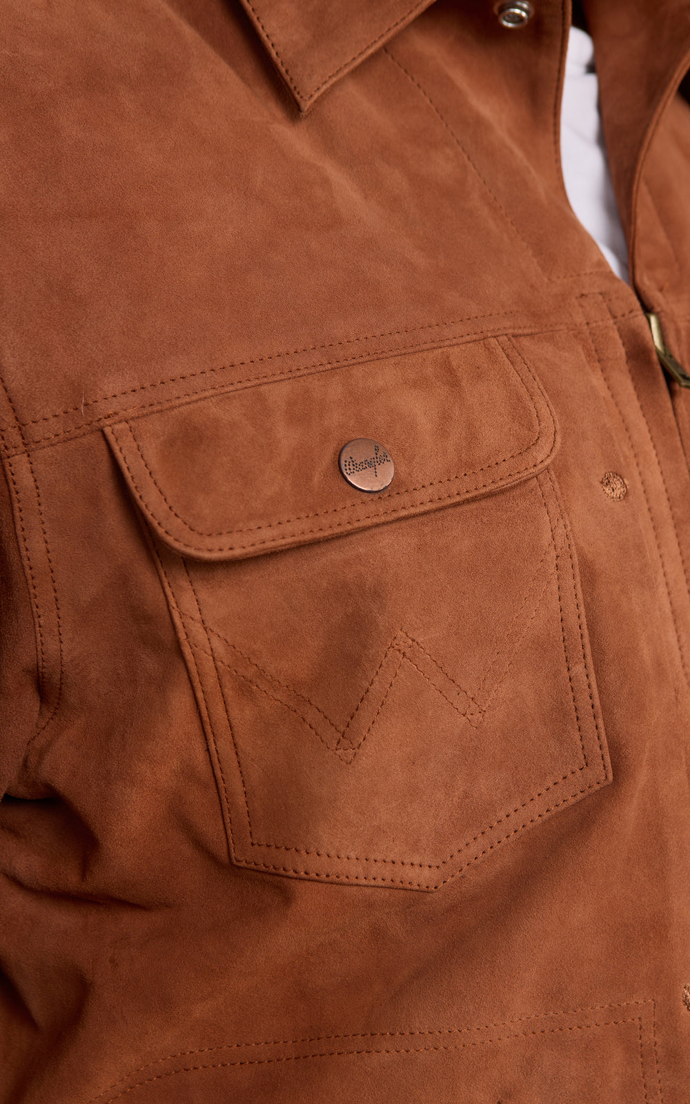 Wrangler Blue Bell Regular Suede 11MJZ Jacket Cherry Mahogany
