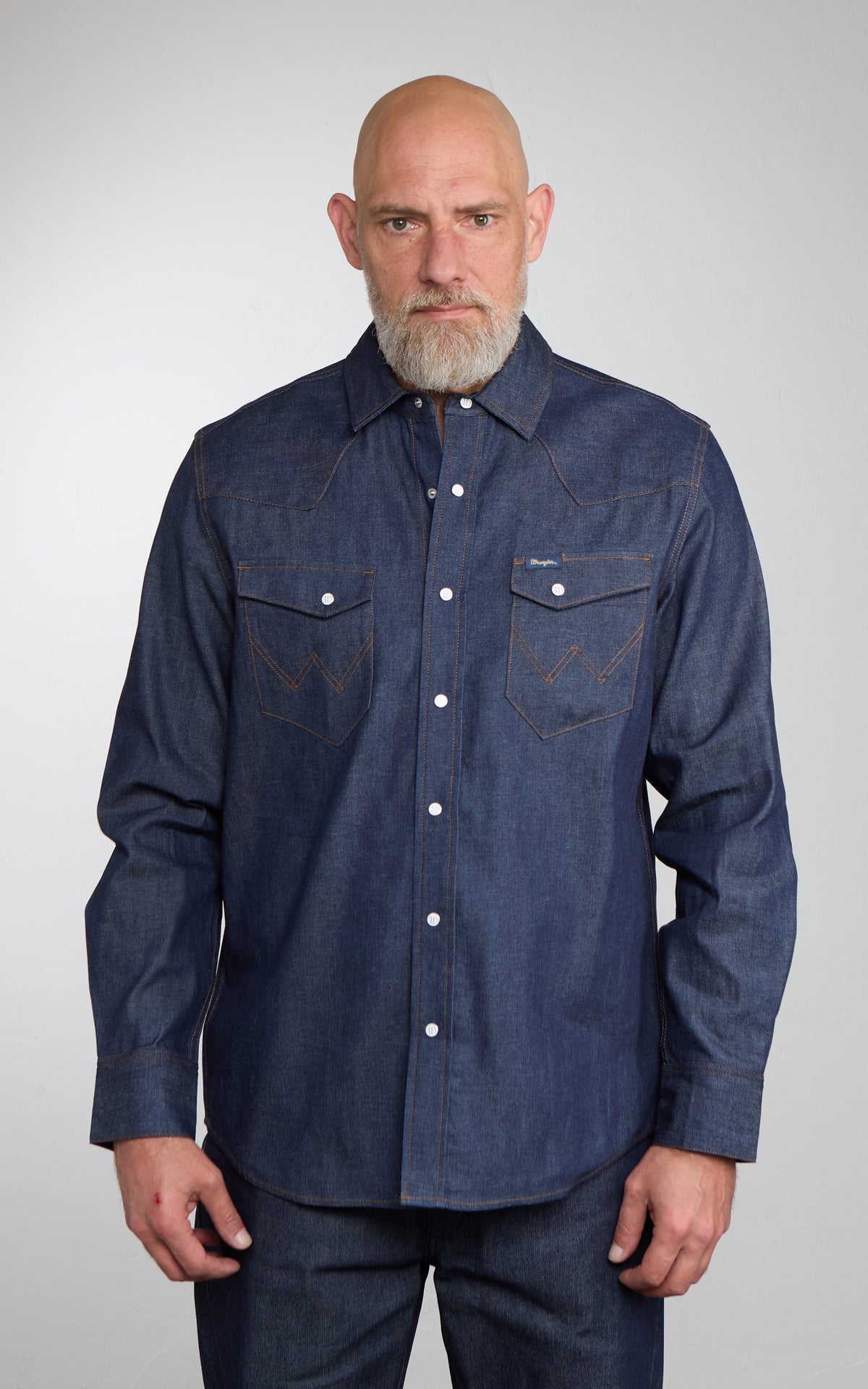 Wrangler Blue Bell Regular Indigood Icons 27MW Western Shirt Indigo Raw