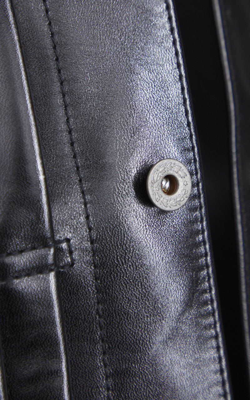 Y'2 Leather LB-140 Horsehide Aniline Type I Leather Jacket Black