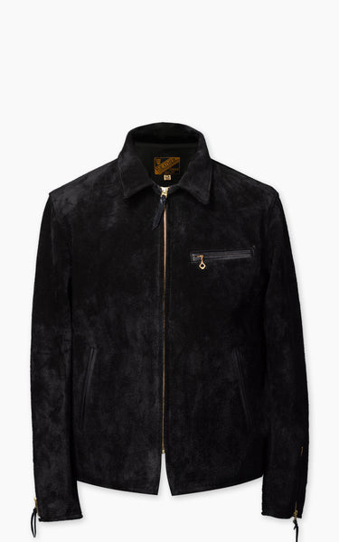Y'2 Leather TR-65 Steer Roughout Single Riders Jacket Black