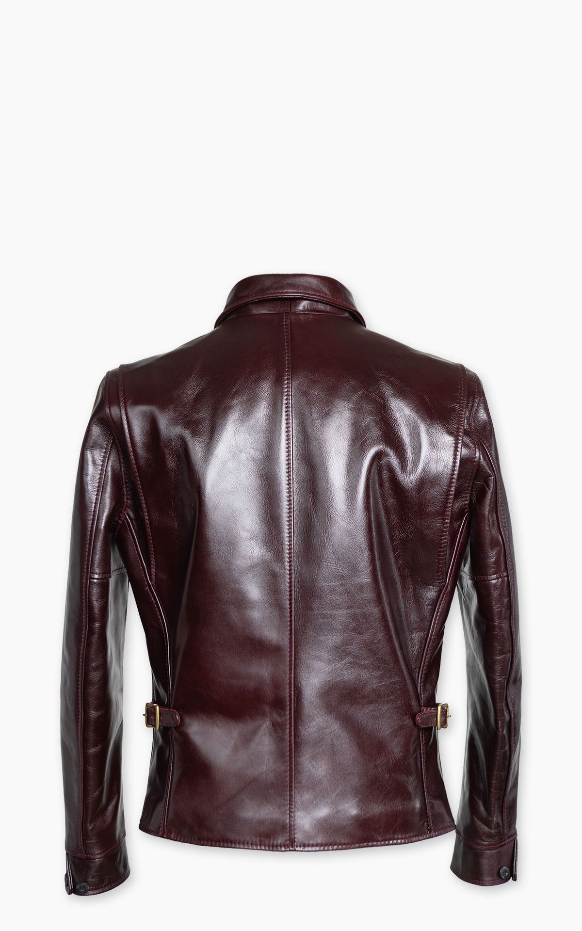 Y'2 Leather LSR-42 Anilin-Steer Einreiher-Jacke Kirsche