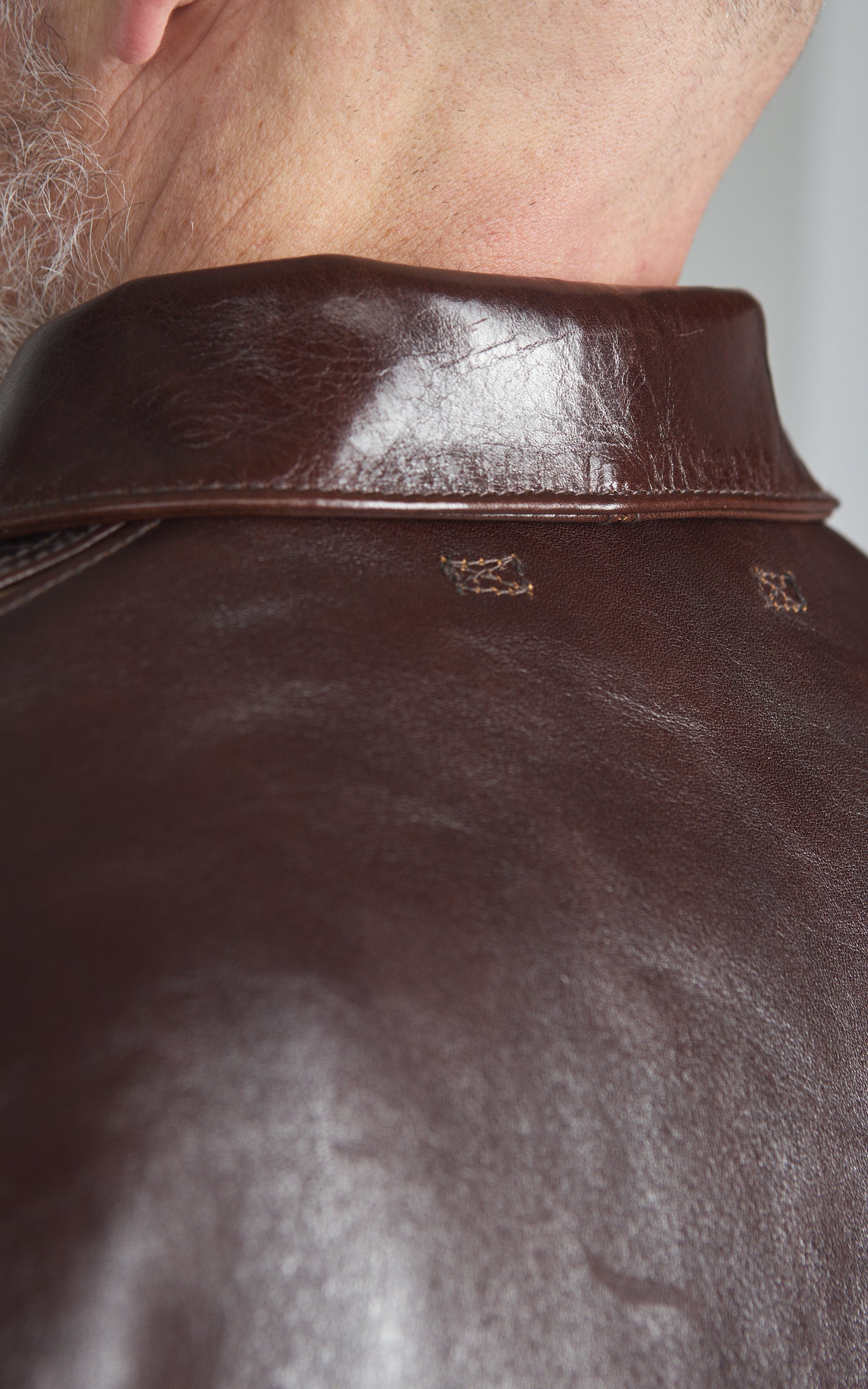 Y'2 Leather A-2 Type Pull Up Leather Jacket Brown