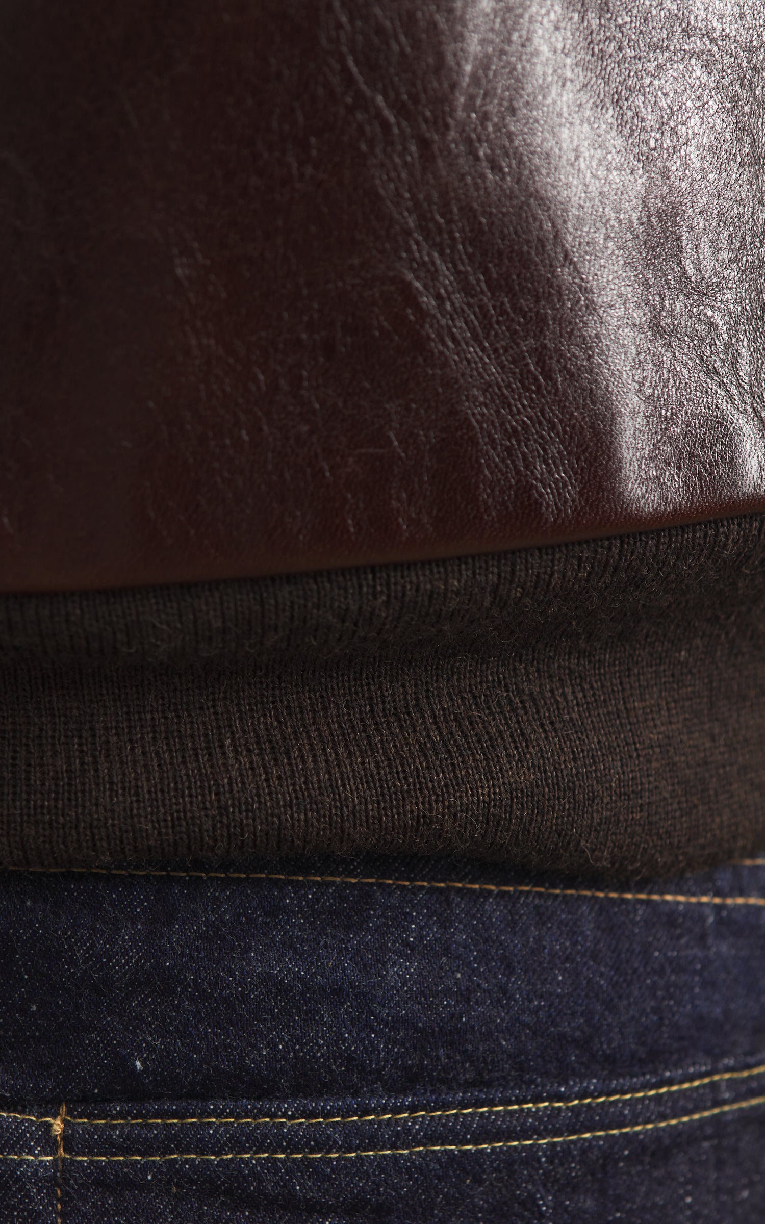 Y'2 Leather A-2 Type Pull Up Leather Jacket Brown