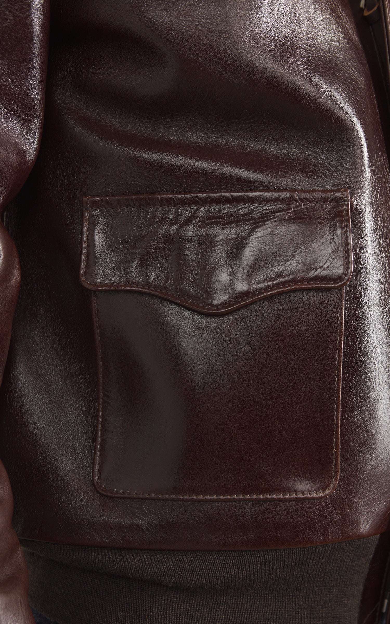 Y'2 Leather A-2 Type Pull Up Leather Jacket Brown