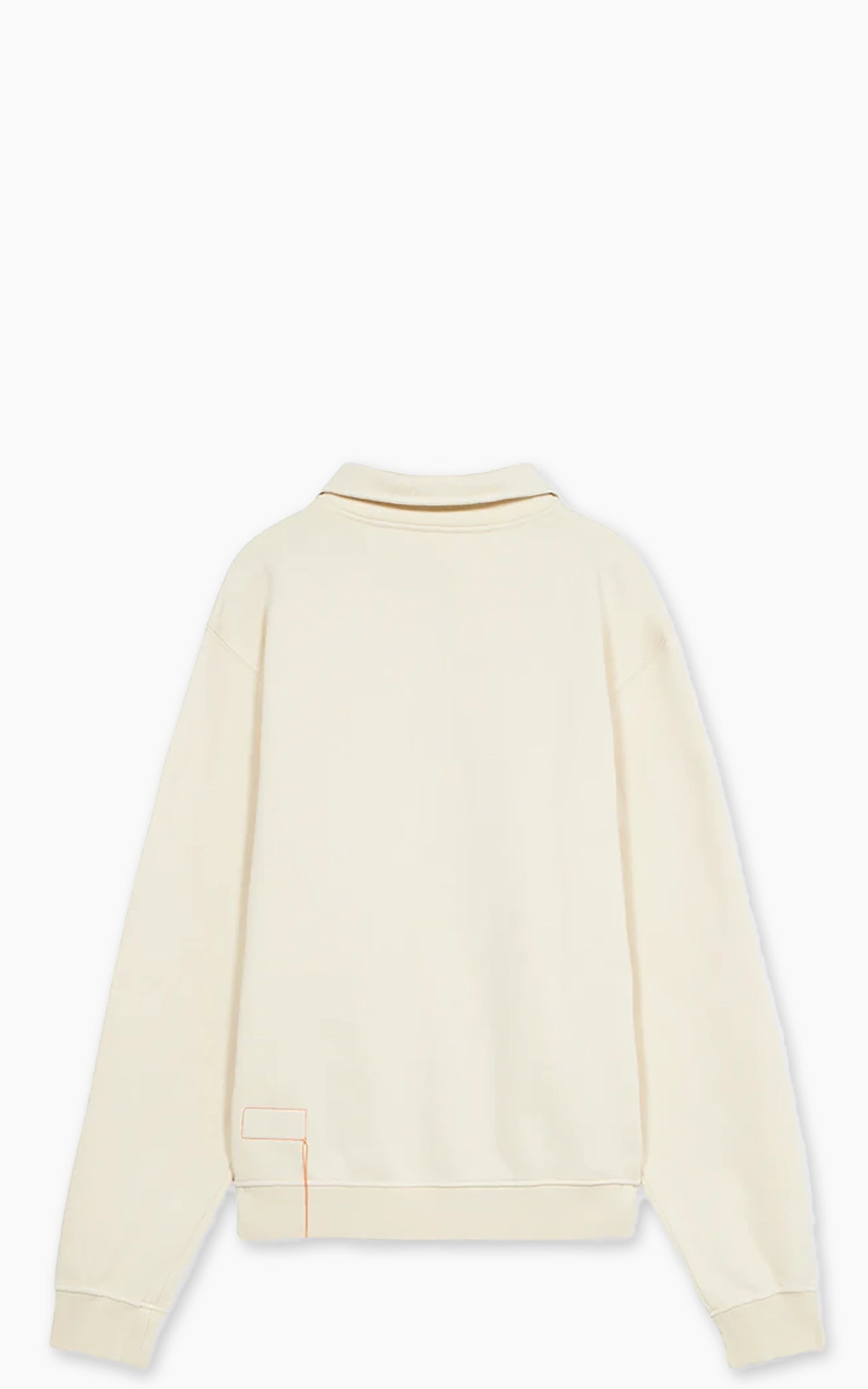 Fortela Yale Fleece Jersey Quarter Zip Sweatshirt Off White