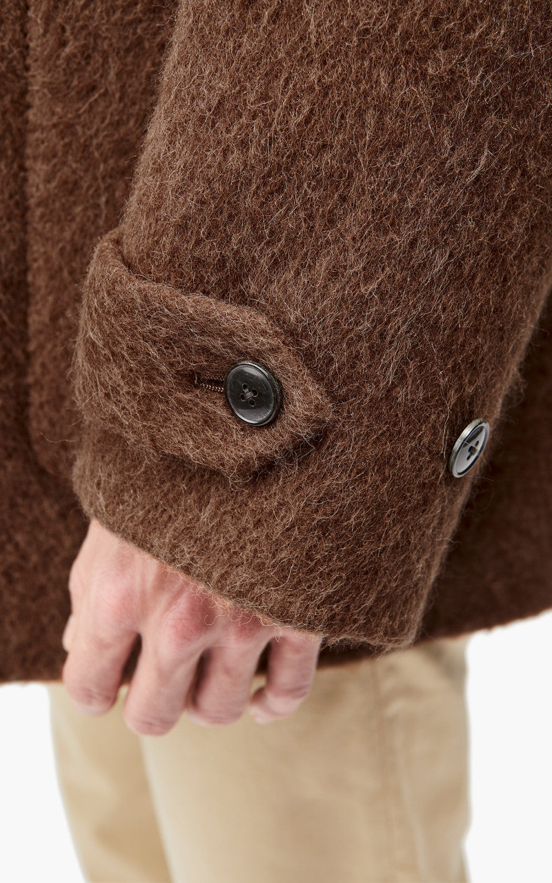 YLÈVE Wool Alpaca Reversible Coat Tobacco