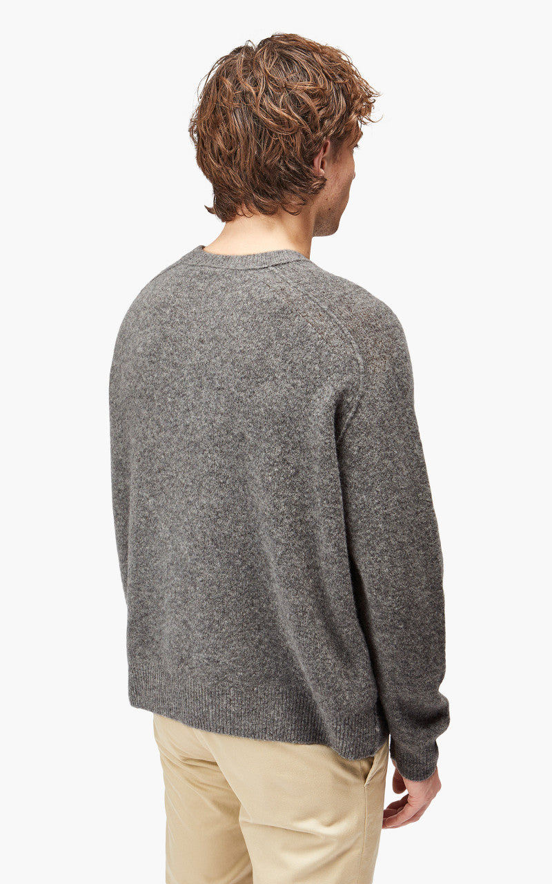 YLÈVE Wool Boucle Knit Pullover Grey