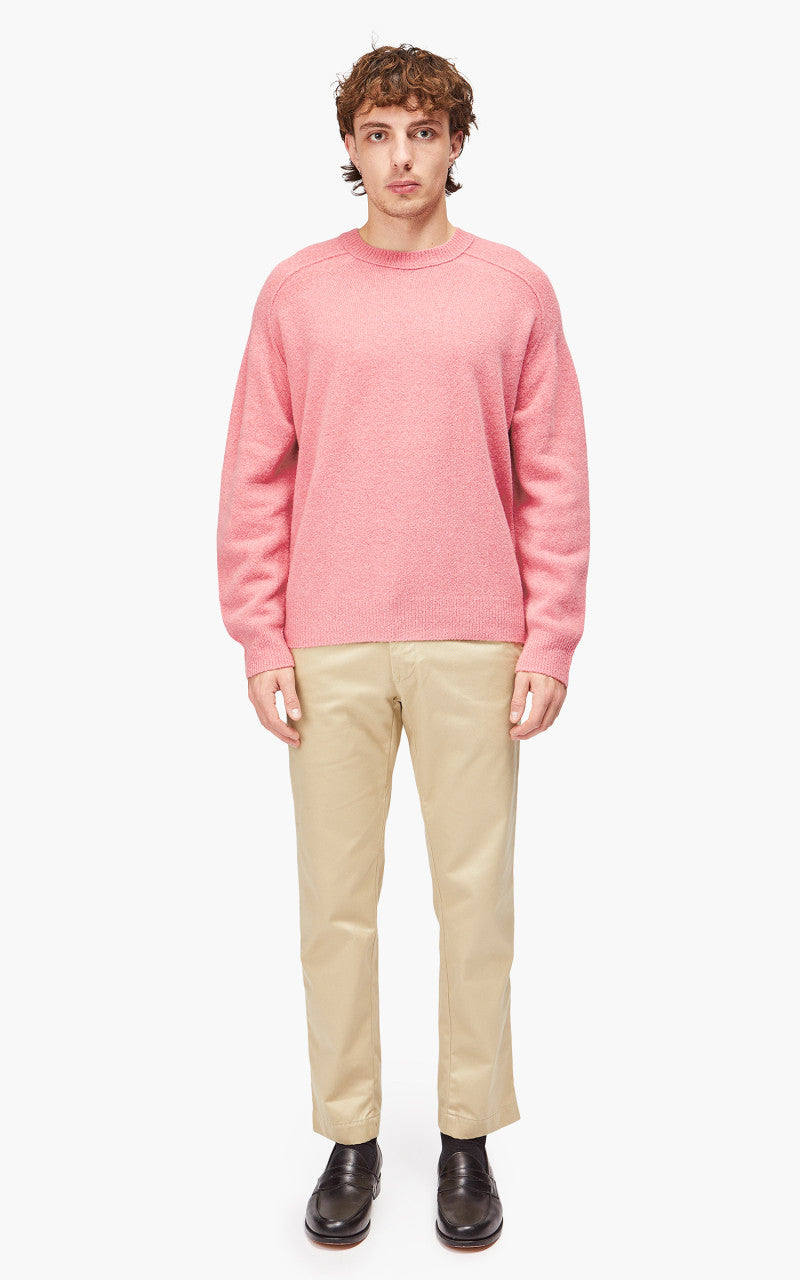 YLÈVE Wool Boucle Knit Pullover Pink