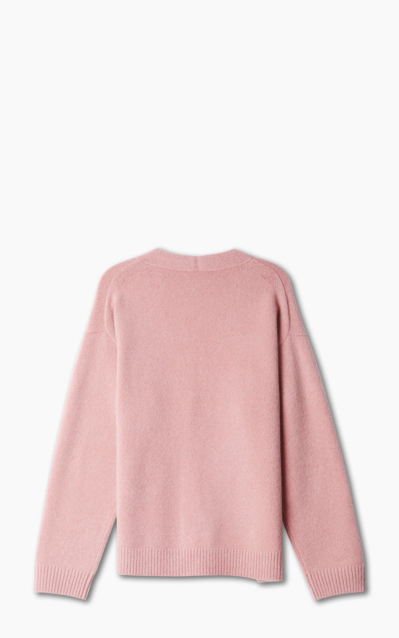 YLÈVE Wool Boucle Knit Cardigan Pink