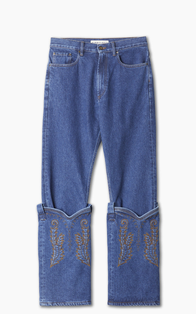 Y/Project Classic Cowboy Cuffs Jeans Navy