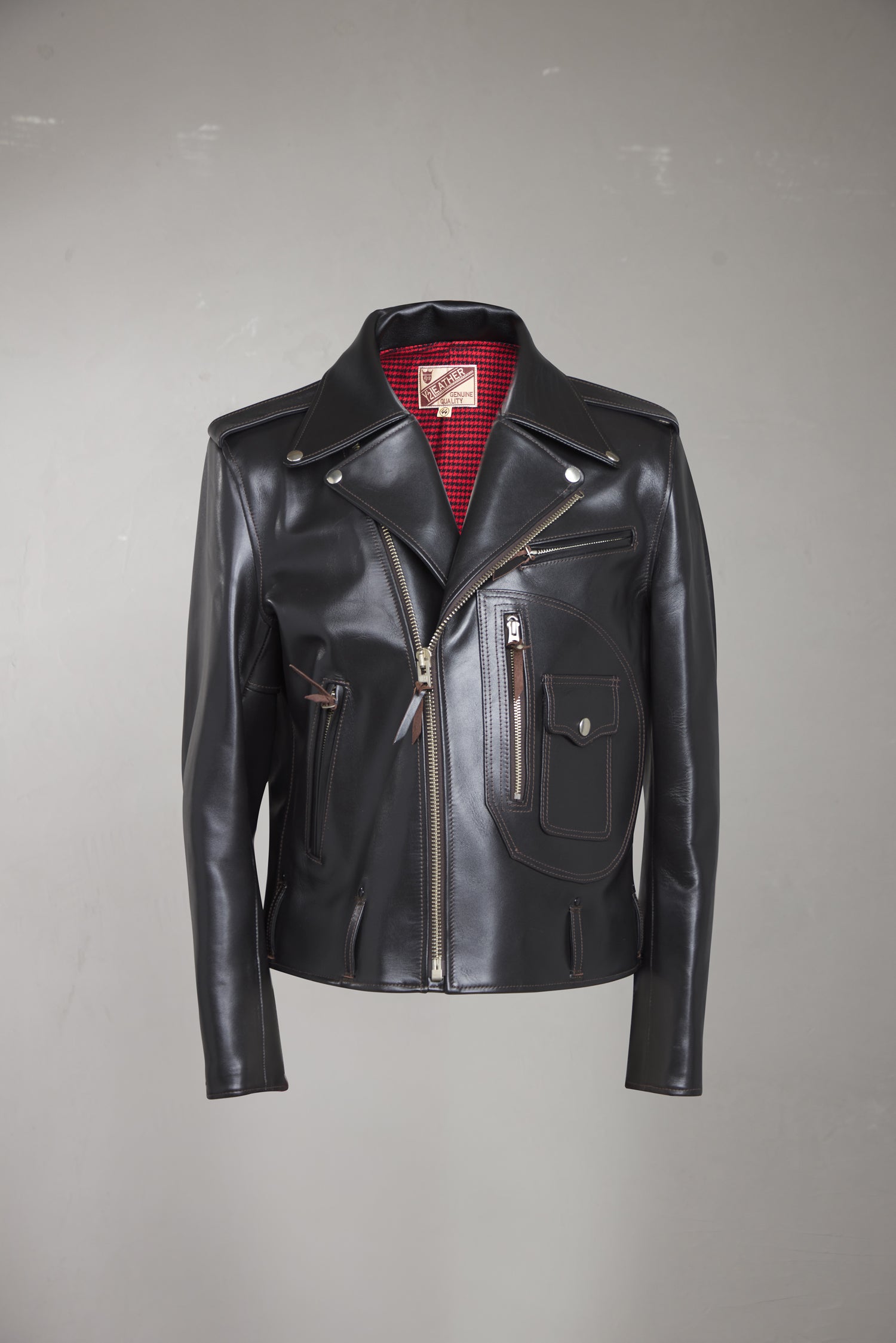 Y'2 Leather HR-55 Horsehide Leather Vintage D-Pocket Double Rider Jacket
