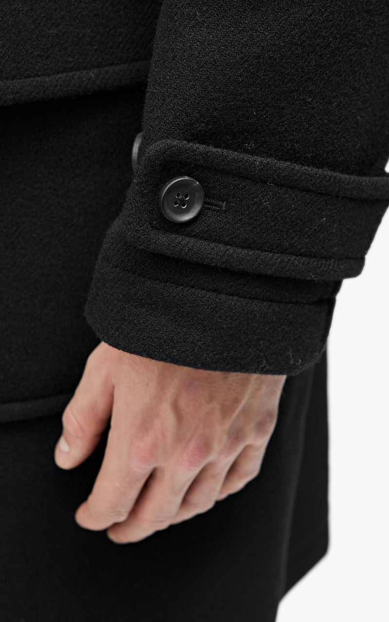 YLÈVE Wool Double Twill Duffle Coat Black