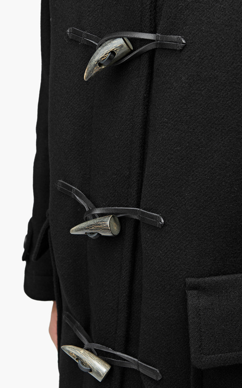 YLÈVE Wool Double Twill Duffle Coat Black