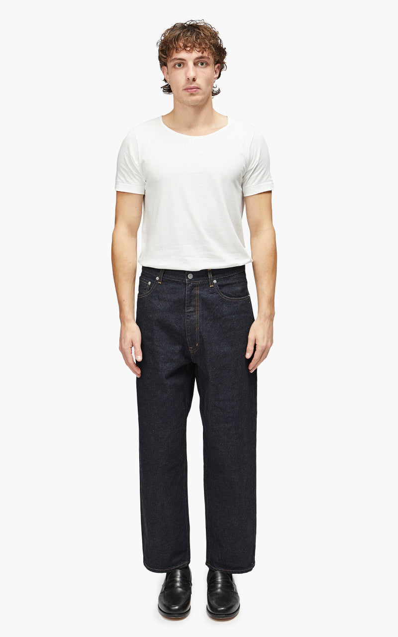 YLÈVE 13.5oz Denim Baggy Trousers Indigo