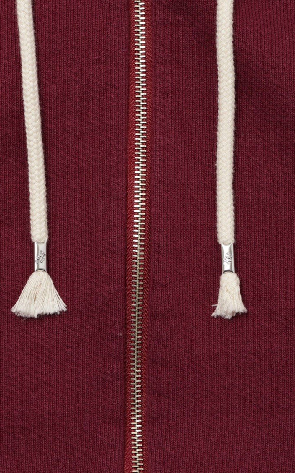 Wonder Looper Zip Hoodie Double Heavyweight French Terry Burgundy