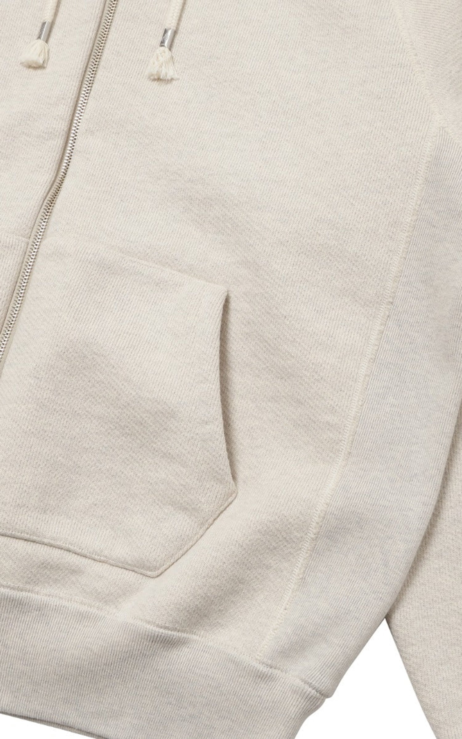 Wonder Looper Zip Hoodie Double Heavyweight French Terry Oatmeal