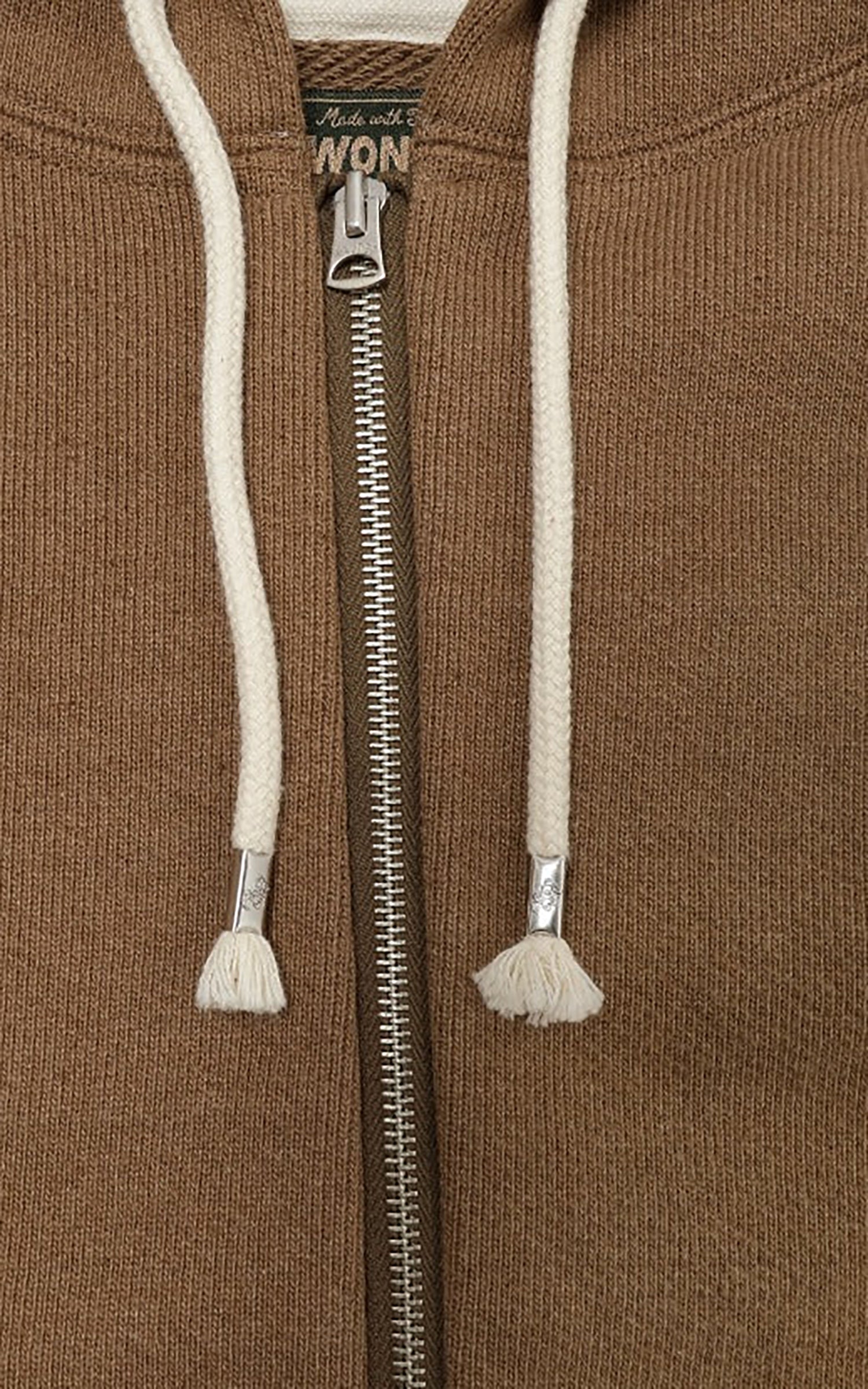 Wonder Looper Zip Hoodie Double Heavyweight French Terry Foxfibre® Coyote 80